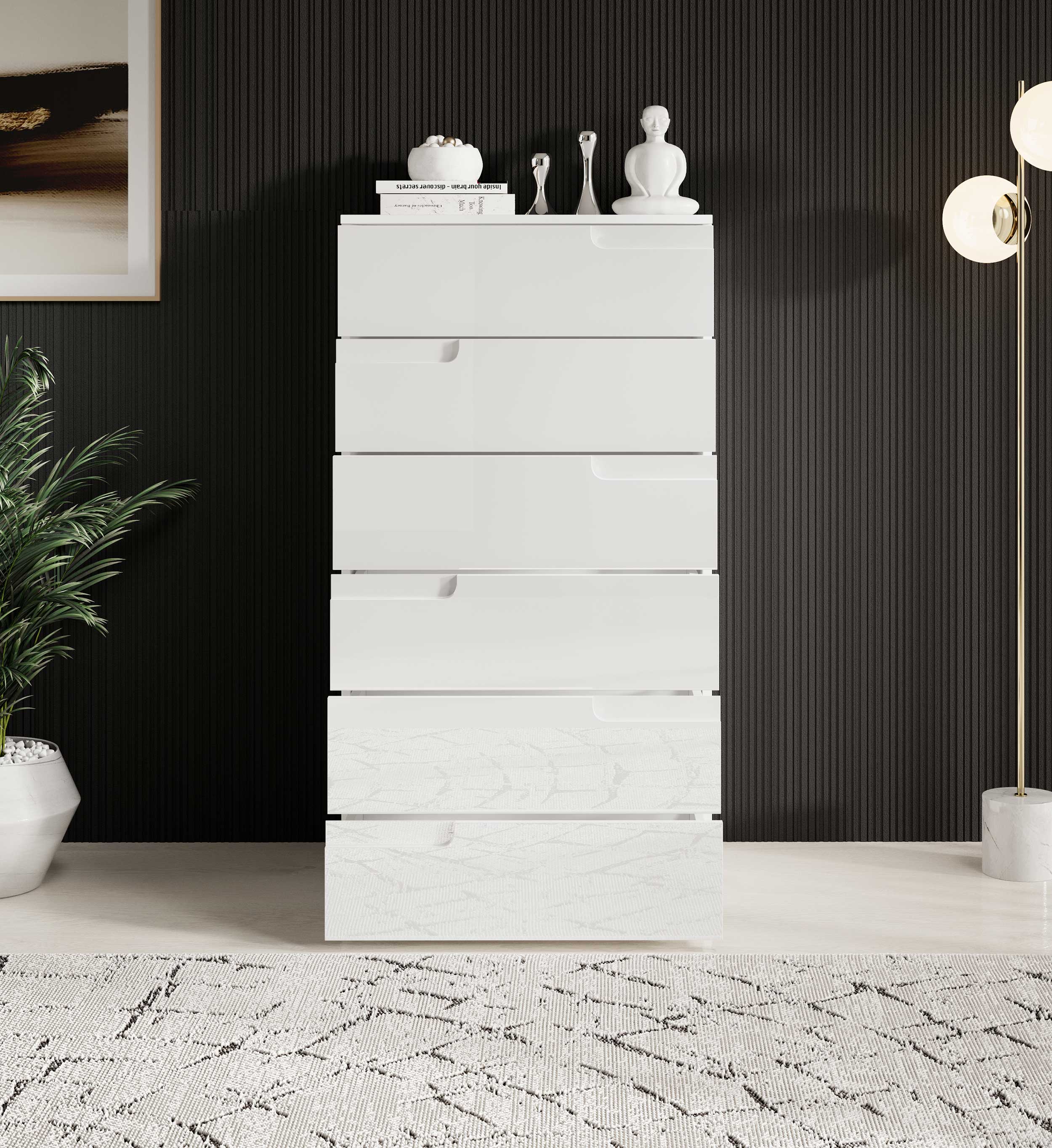 Commode Peso 6 tiroirs - blanc - Image 4