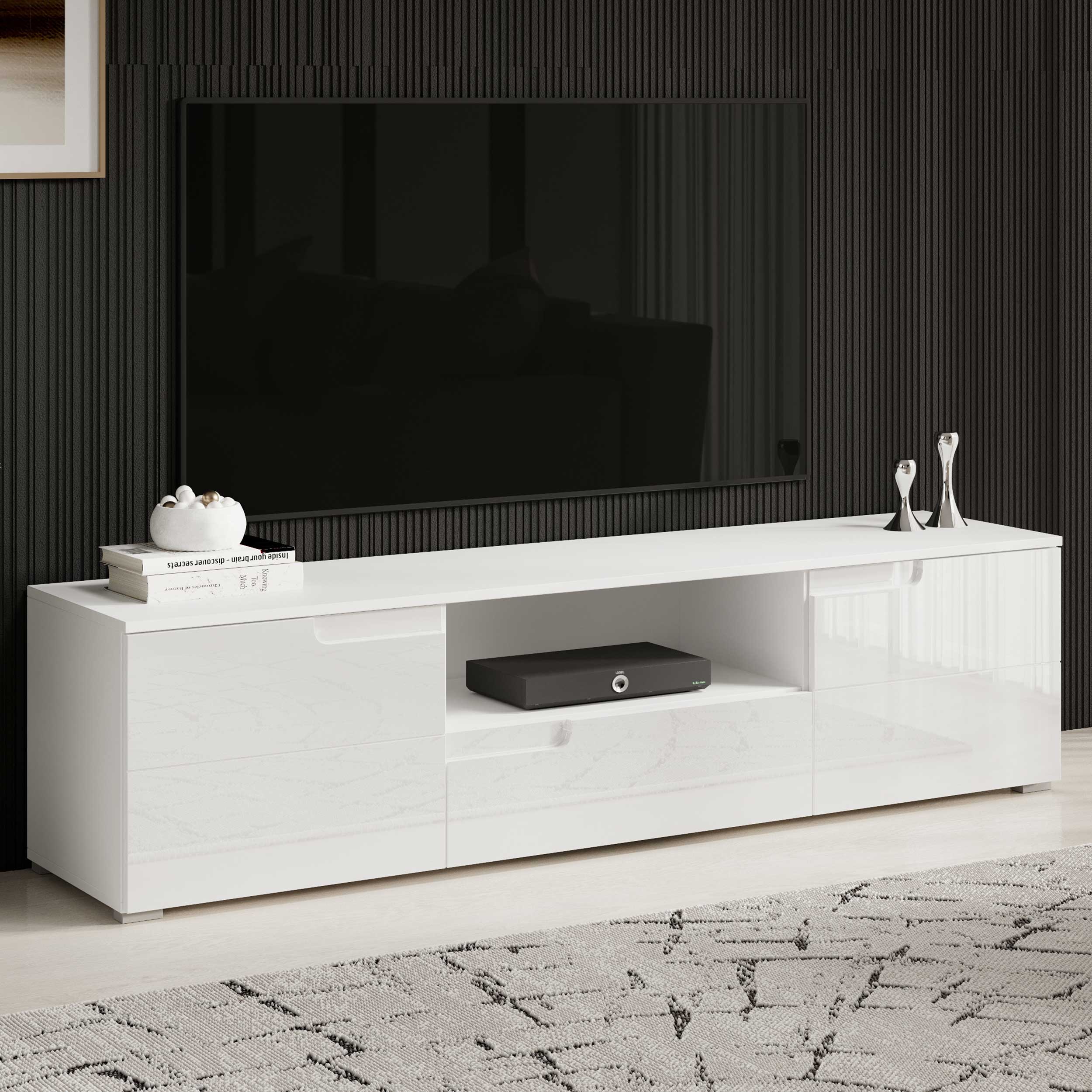 Commode Peso  portes  tiroirs - blanc