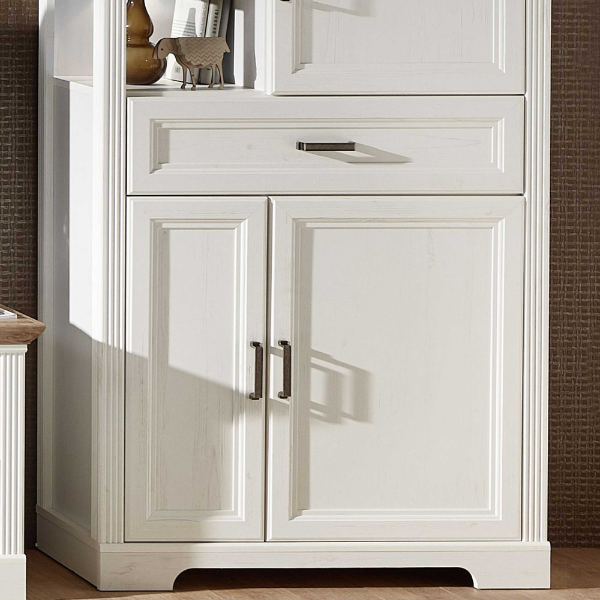 Commode Samine 3 portes & 1 tiroir - blanc/chêne - Image 3