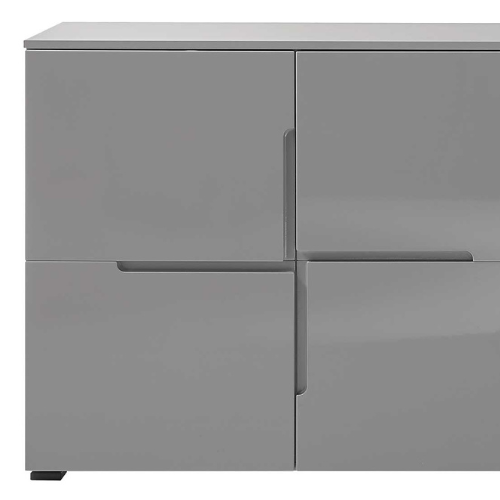 Commode Seta avec 4 portes - gris brillant - Image 2