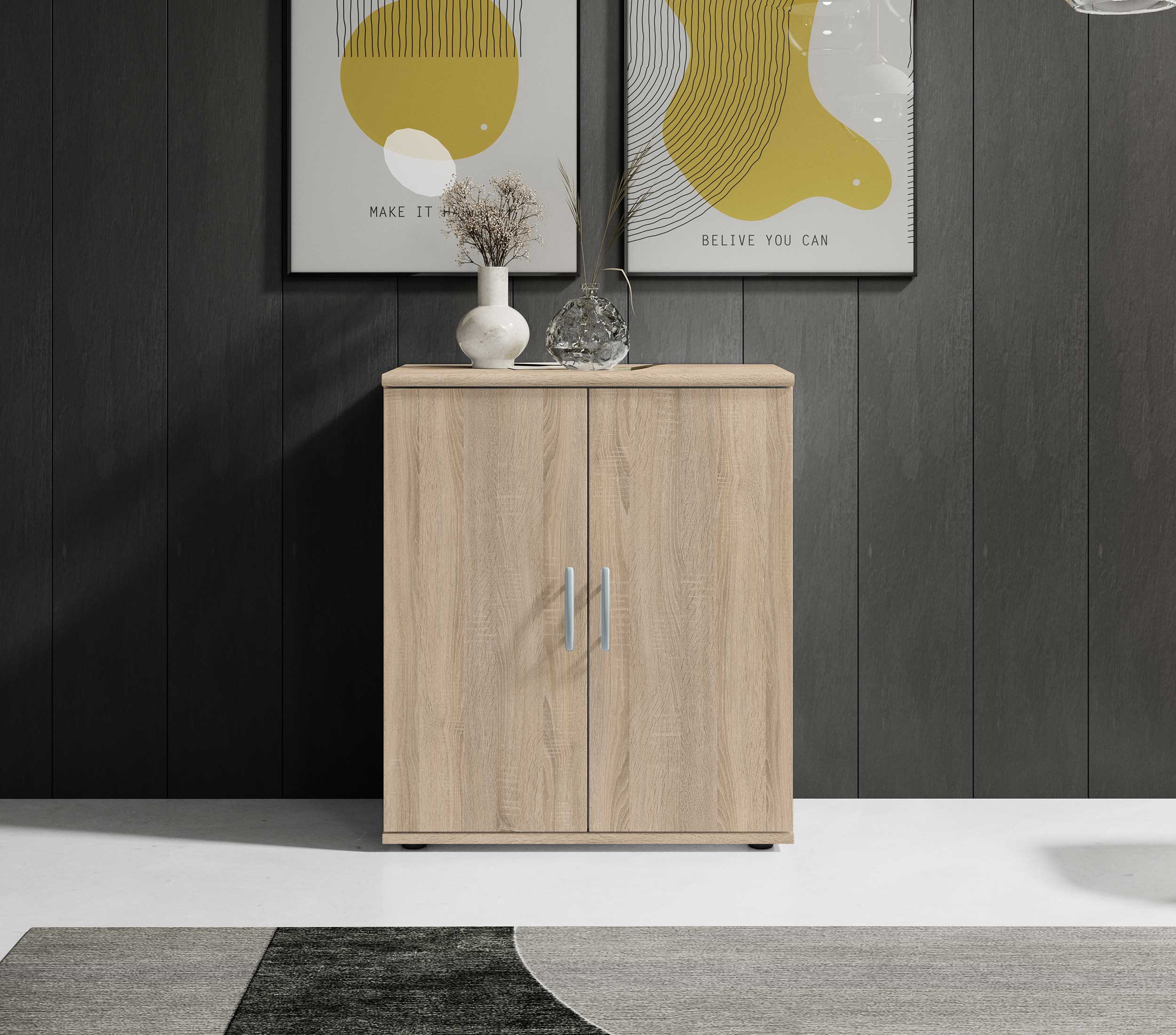 Commode Viviane 60cm avec 2 portes - chêne - Image 7