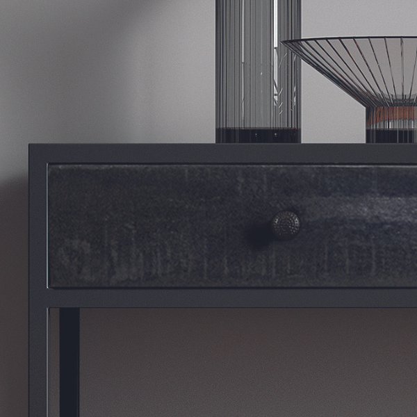 Console Alessandra-bois de mango noir - Image 5