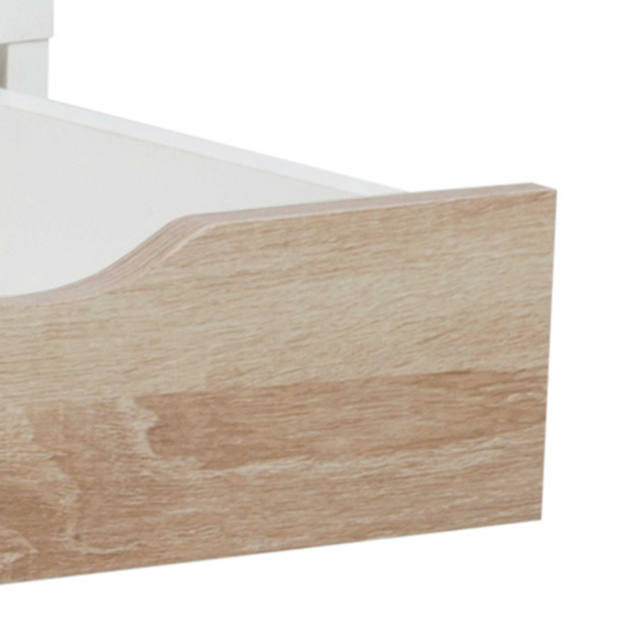 Console/bureau Jupiter 110 cm 3 tiroirs - blanc/chêne - Image 6