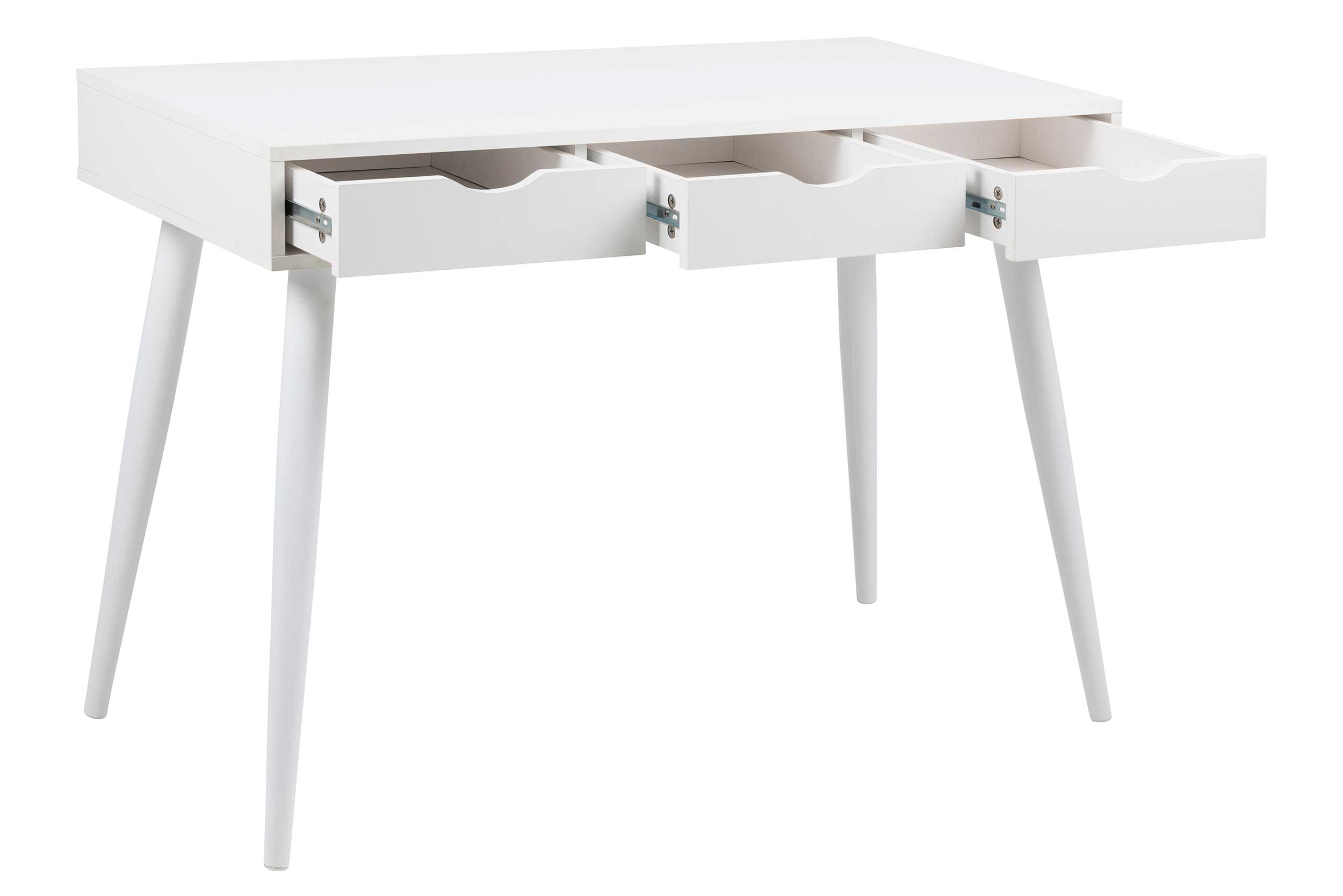 Console/bureau Jupiter 110 cm 3 tiroirs - blanc - Image 2