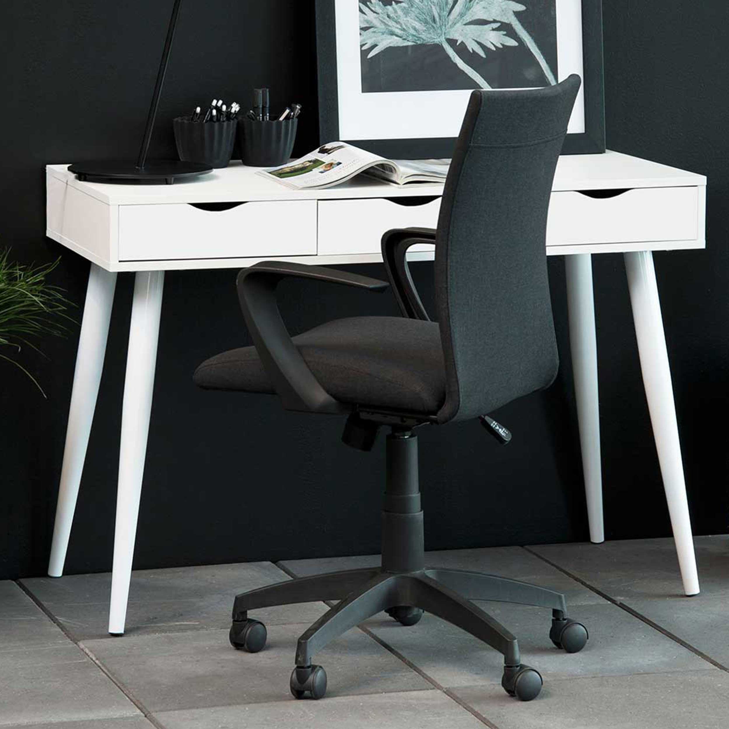 Console/bureau Jupiter 110 cm 3 tiroirs - blanc - Image 1