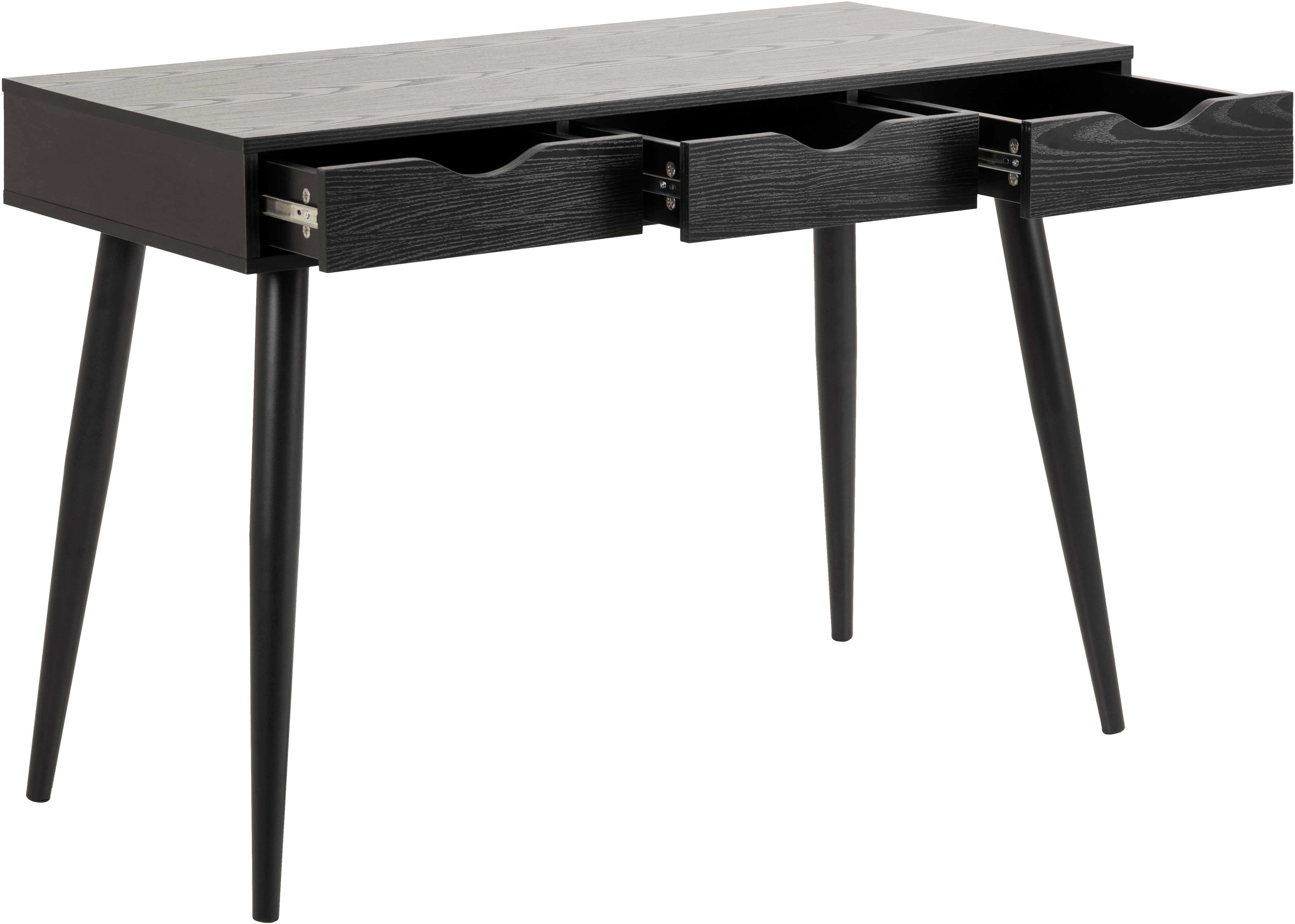Console/bureau Jupiter 110 cm 3 tiroirs - noir - Image 8