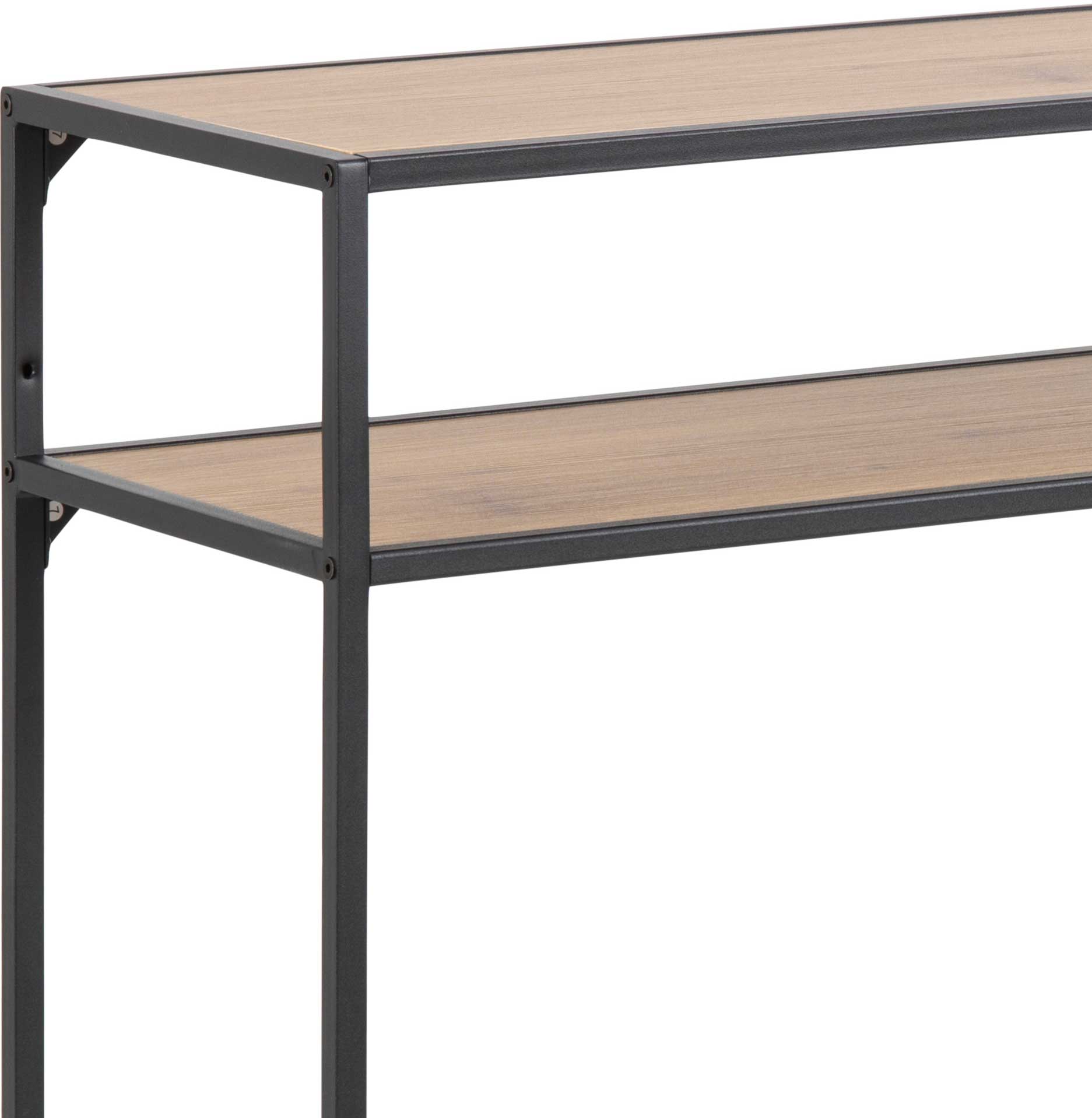 Console Dover 120cm industriel - noir/chêne sauvage - Image 4