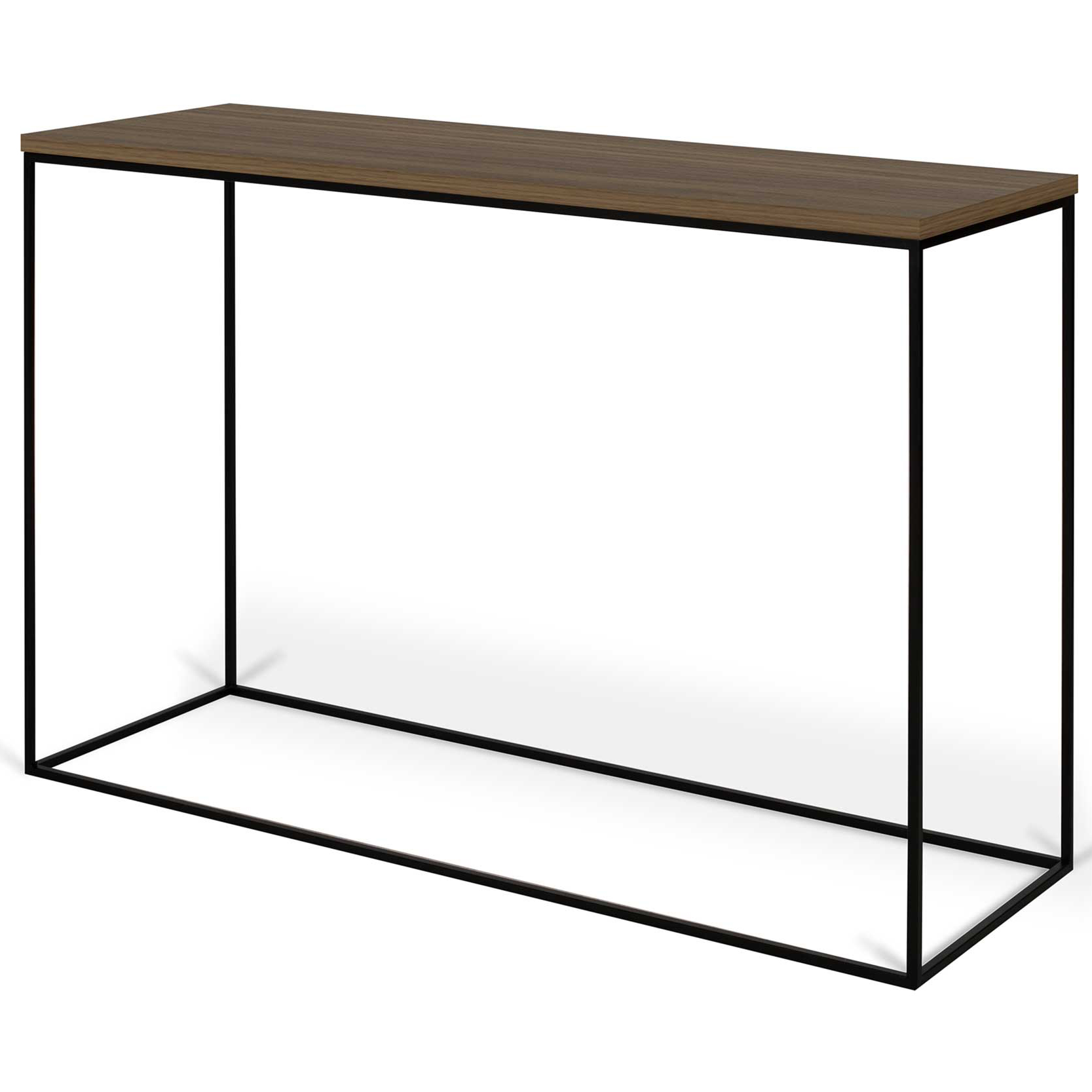 Console Gleam 120cm - noyer/acier