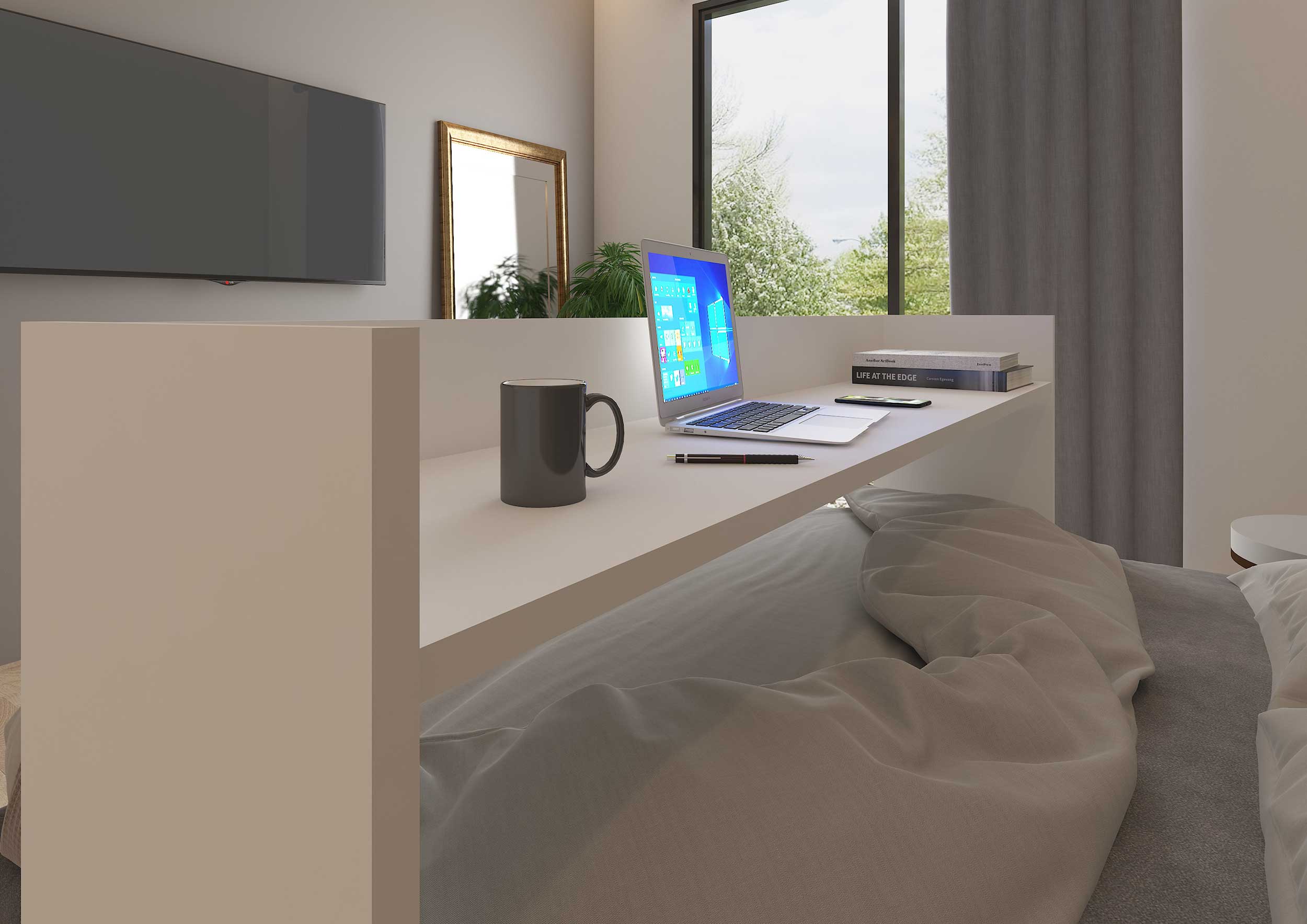 Console Navas 175cm - blanc - Image 4