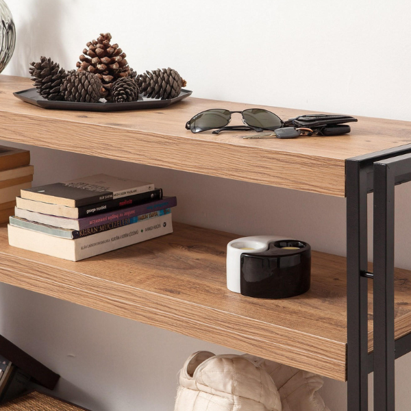 Cosmo Buffet | 100 % MÉLAMINE | Pin Atlantique, Noir - Image 3