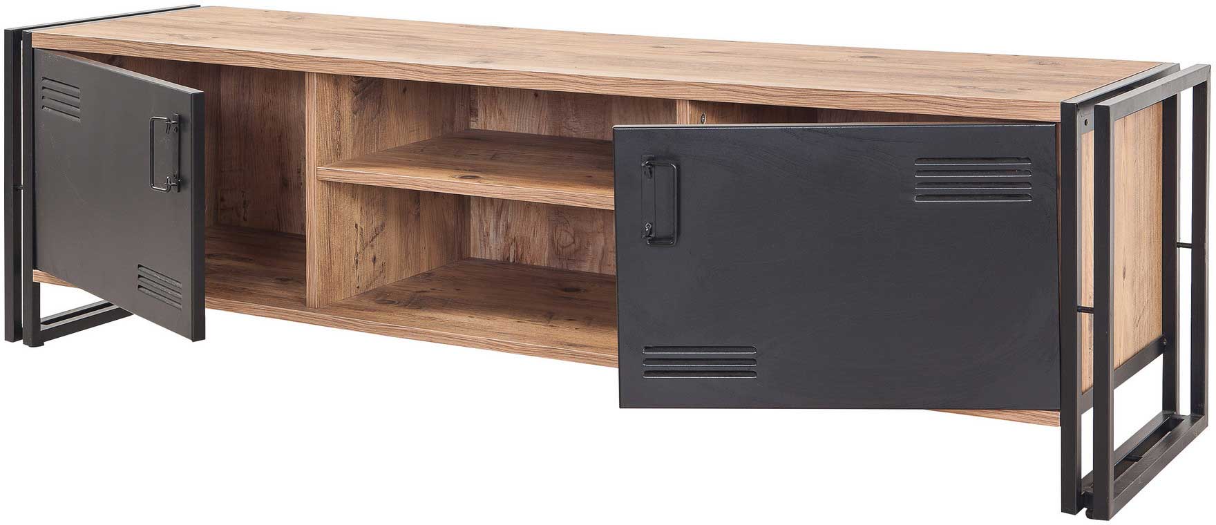 Cosmo Meuble TV | 100 % MÉLAMINE | Pin Atlantique, noir - Image 3