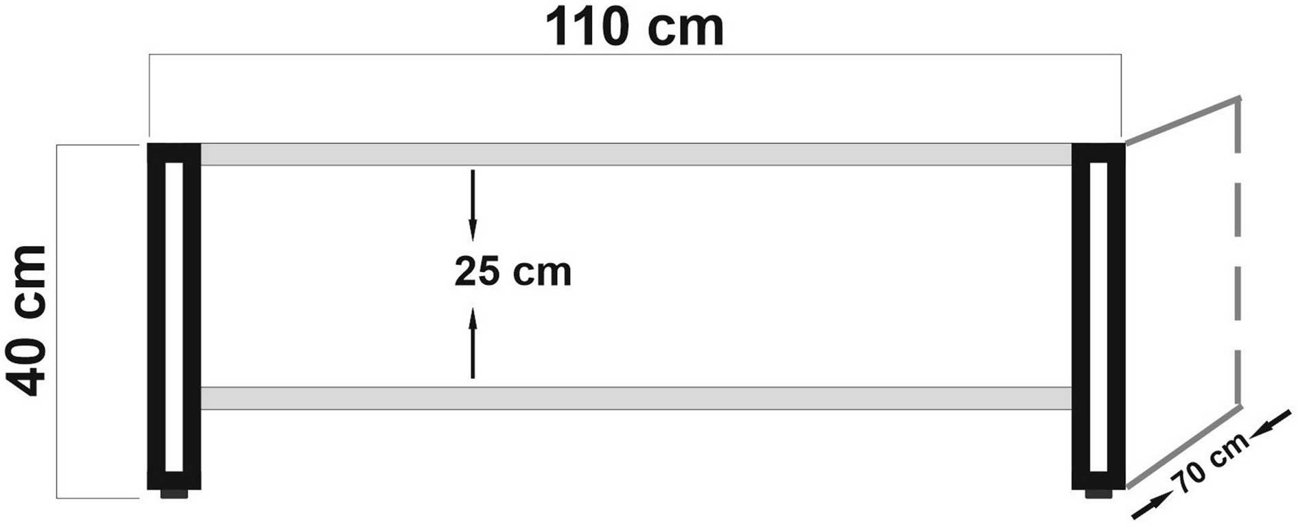 Cosmo Table basse | 100 % MÉLAMINÉ | Pin Atlantique, noir - Image 3