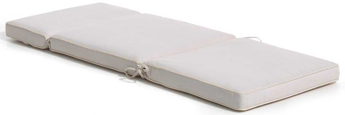 Coussin chaise de jardin réglable - écru