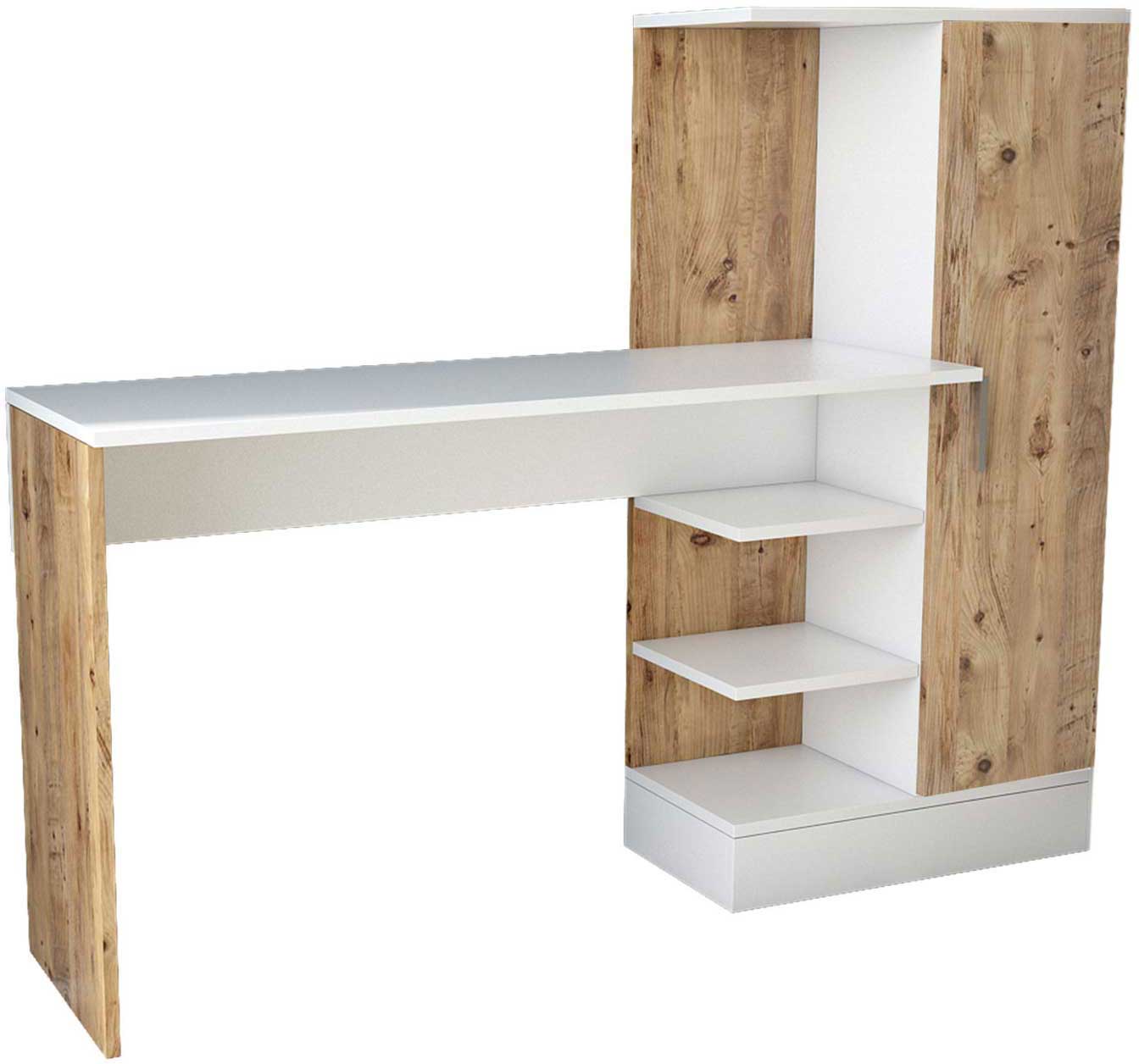 CT2 Bureau d'étude | 100 % MÉLAMINE | Pin Atlantique, blanc - Image 3