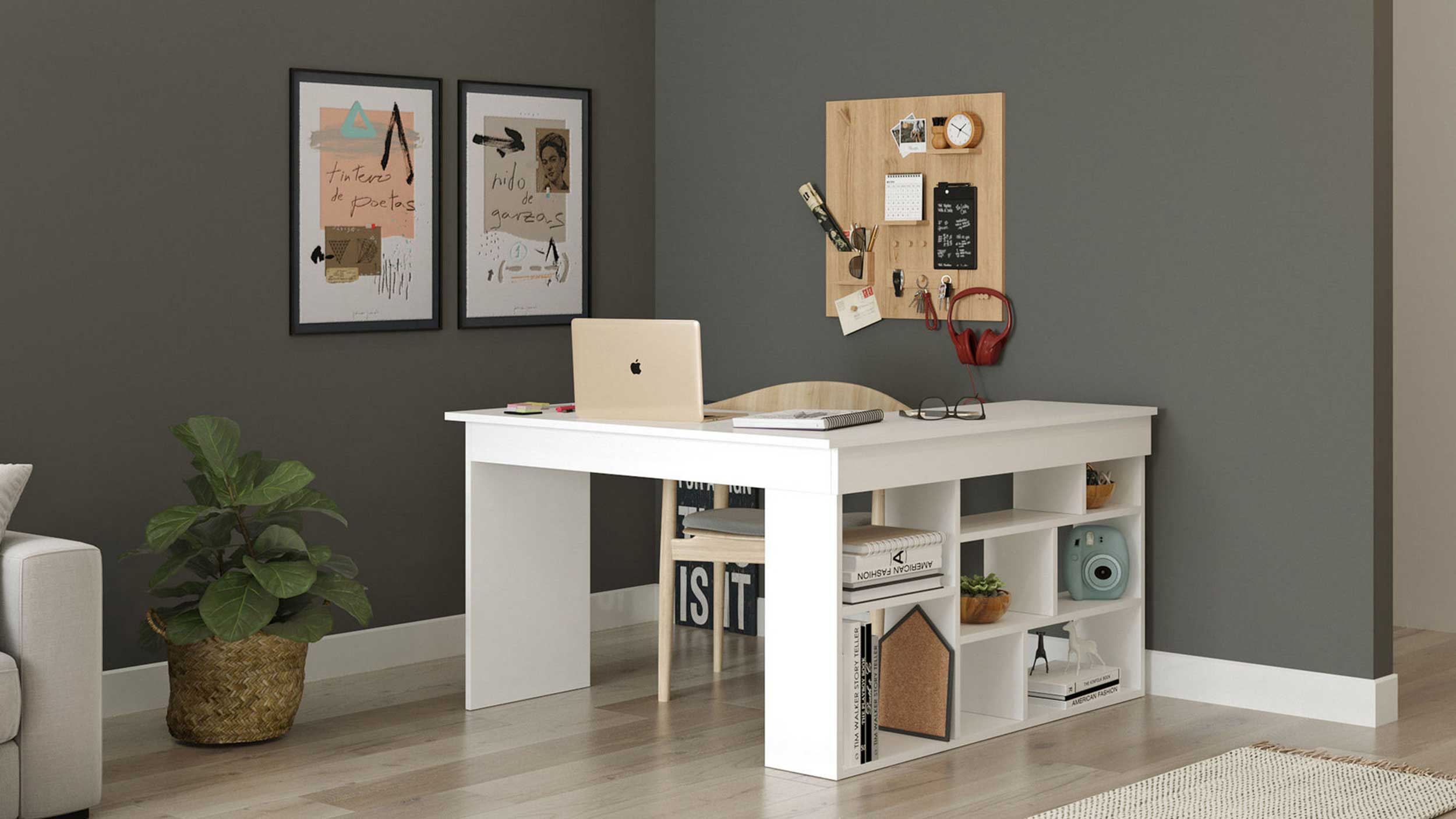 CT5 Bureau d'étude | 100 % MÉLAMINE | Blanc - Image 7