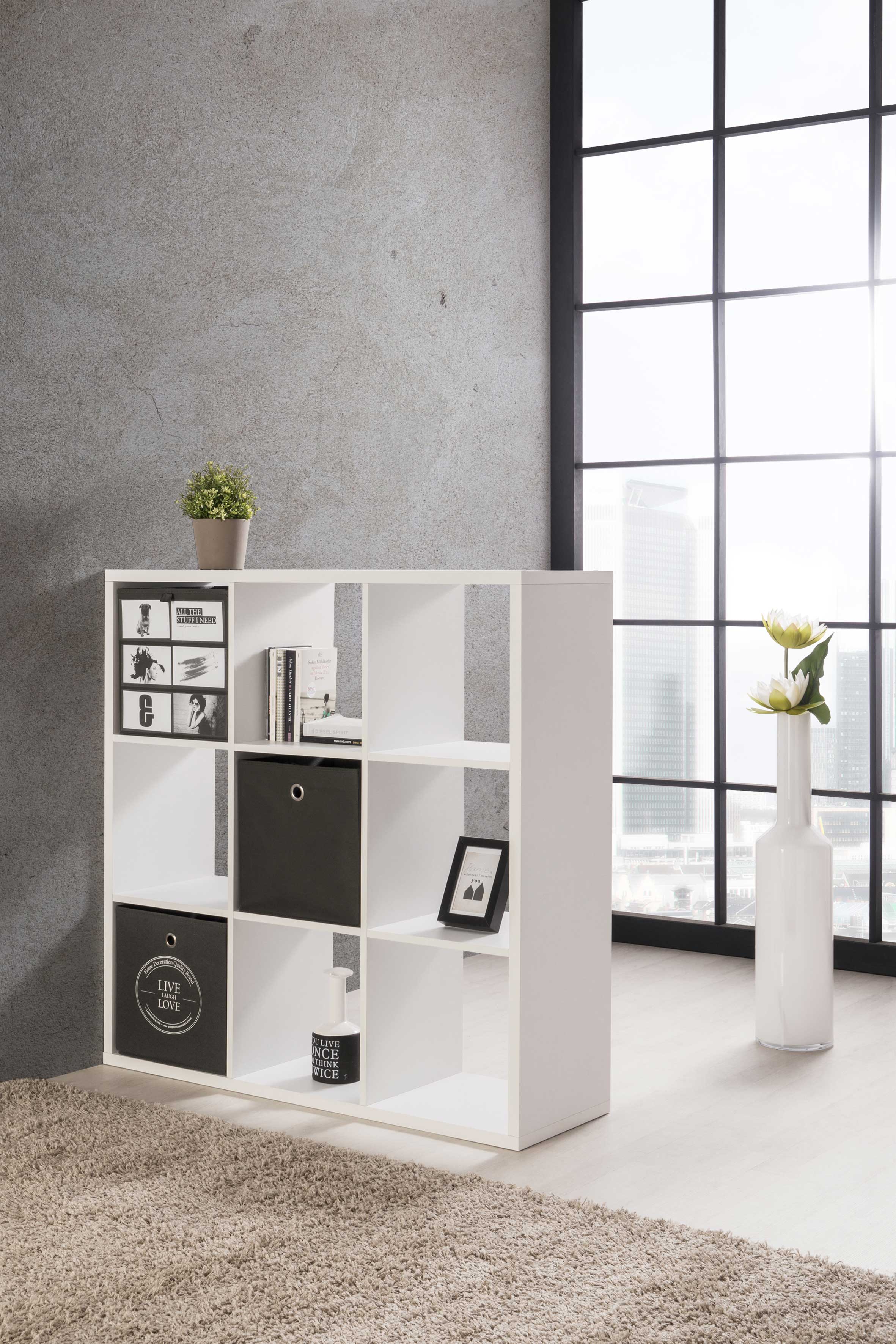 Cube de rangement Max 9 niches - blanc - Image 4