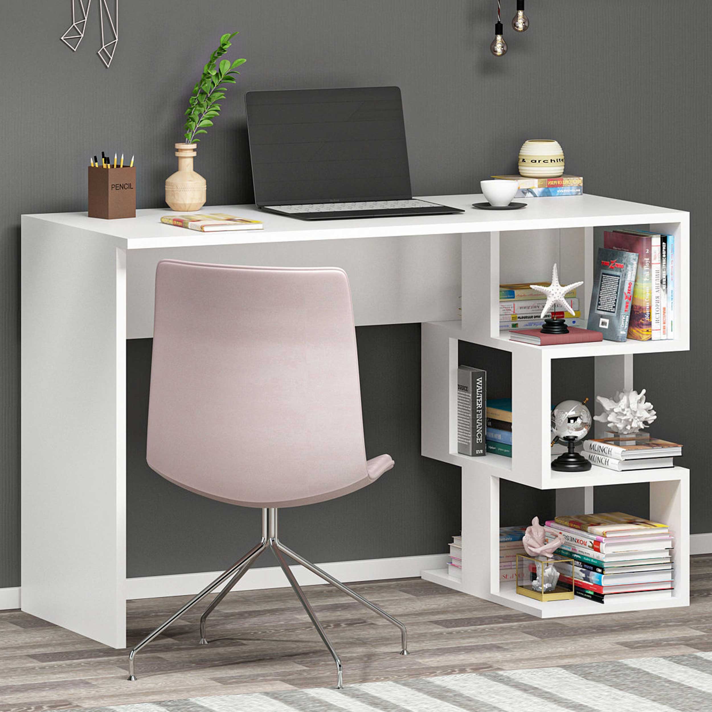 Dardanos Bureau d'étude | 100 % MÉLAMINE | Blanc - Image 1