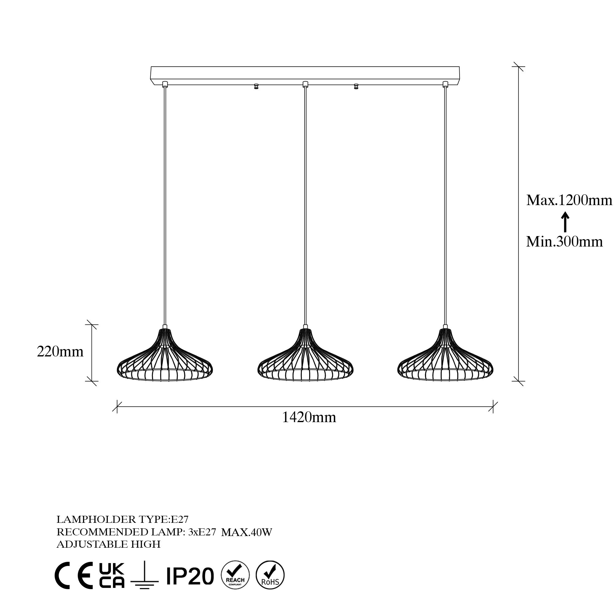 DEPAY Lustre | Hauteur réglable | Or brillant - Image 2