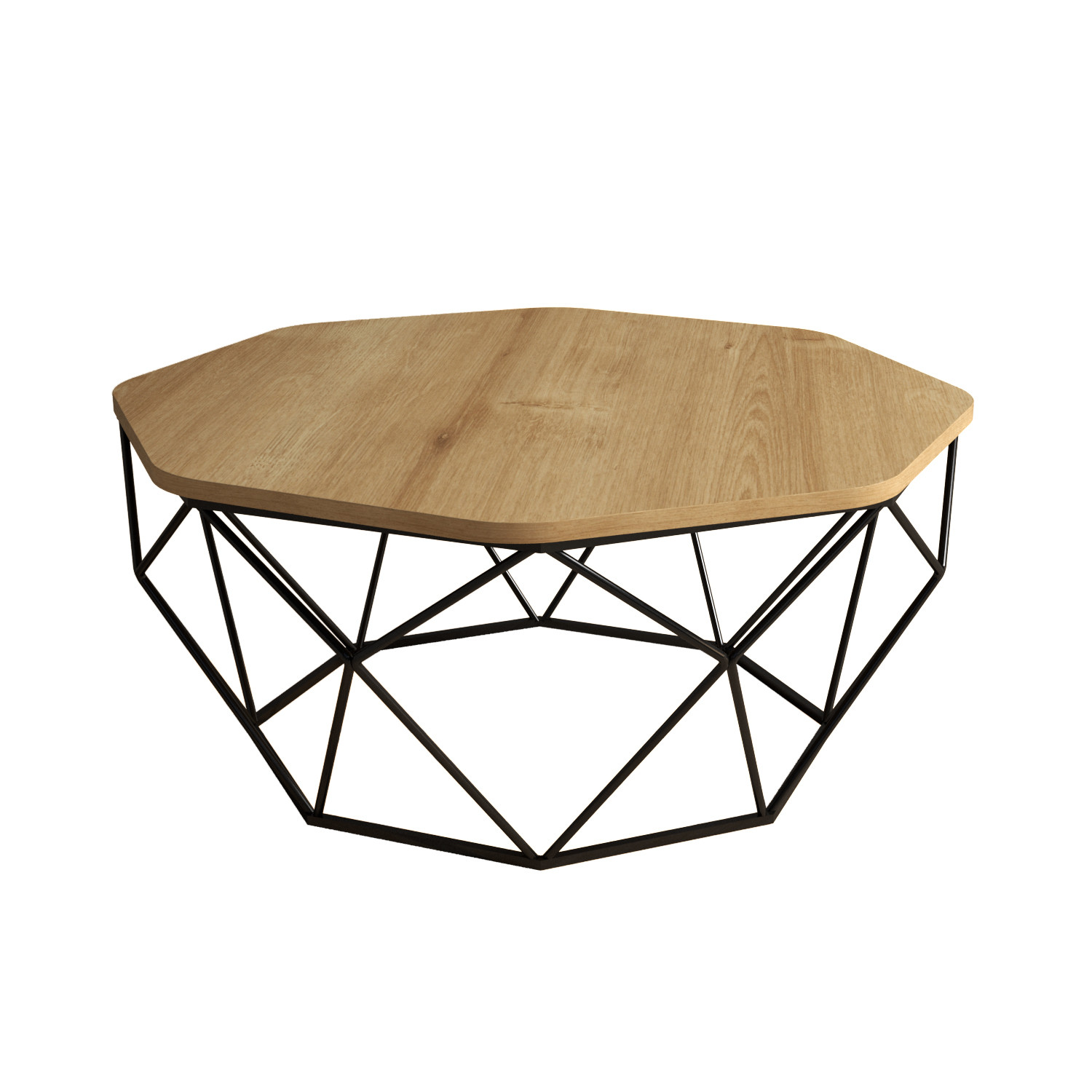 Diamond Table basse | 100 % MÉLAMINE | Chêne - Image 3