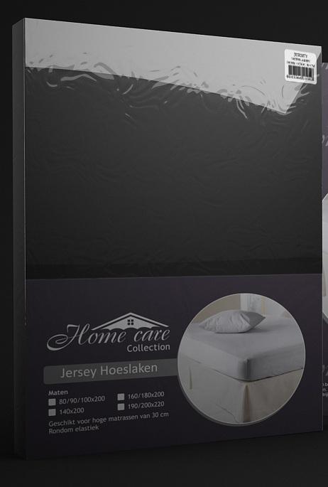 Drap-housse Jersey noir 80/90/100x200cm - Image 2