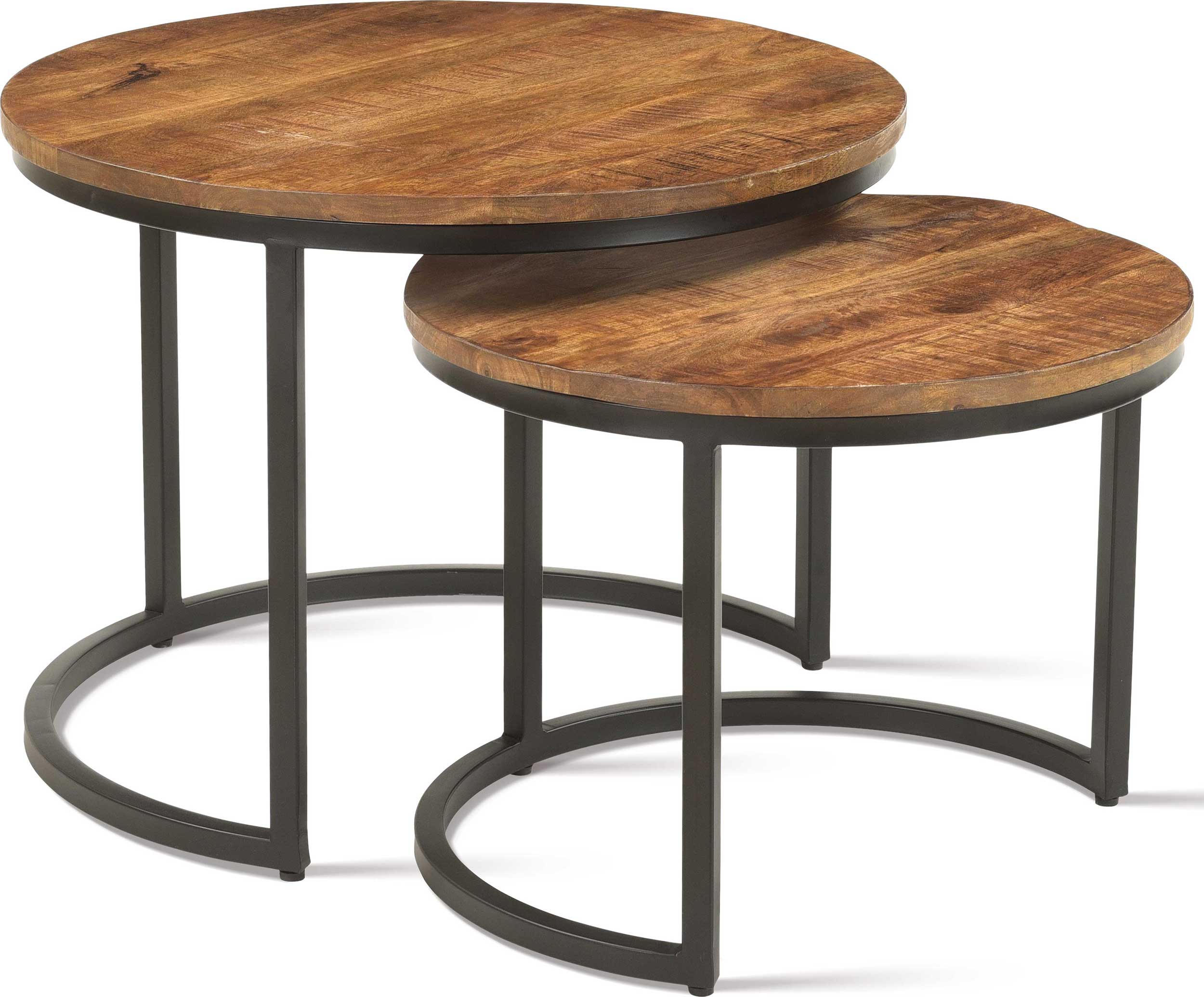 Ensemble de 2 tables basses Gaja-bois de mango - Image 5