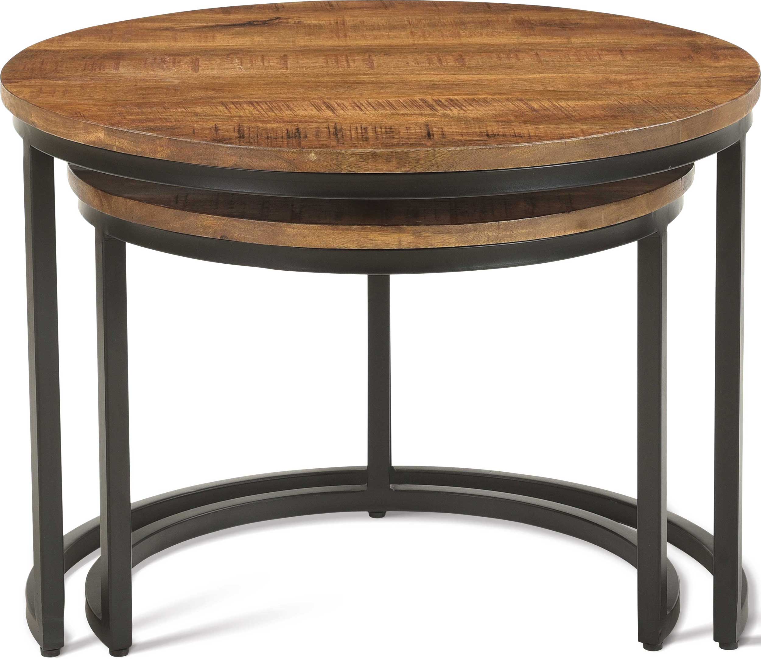 Ensemble de 2 tables basses Gaja-bois de mango - Image 6