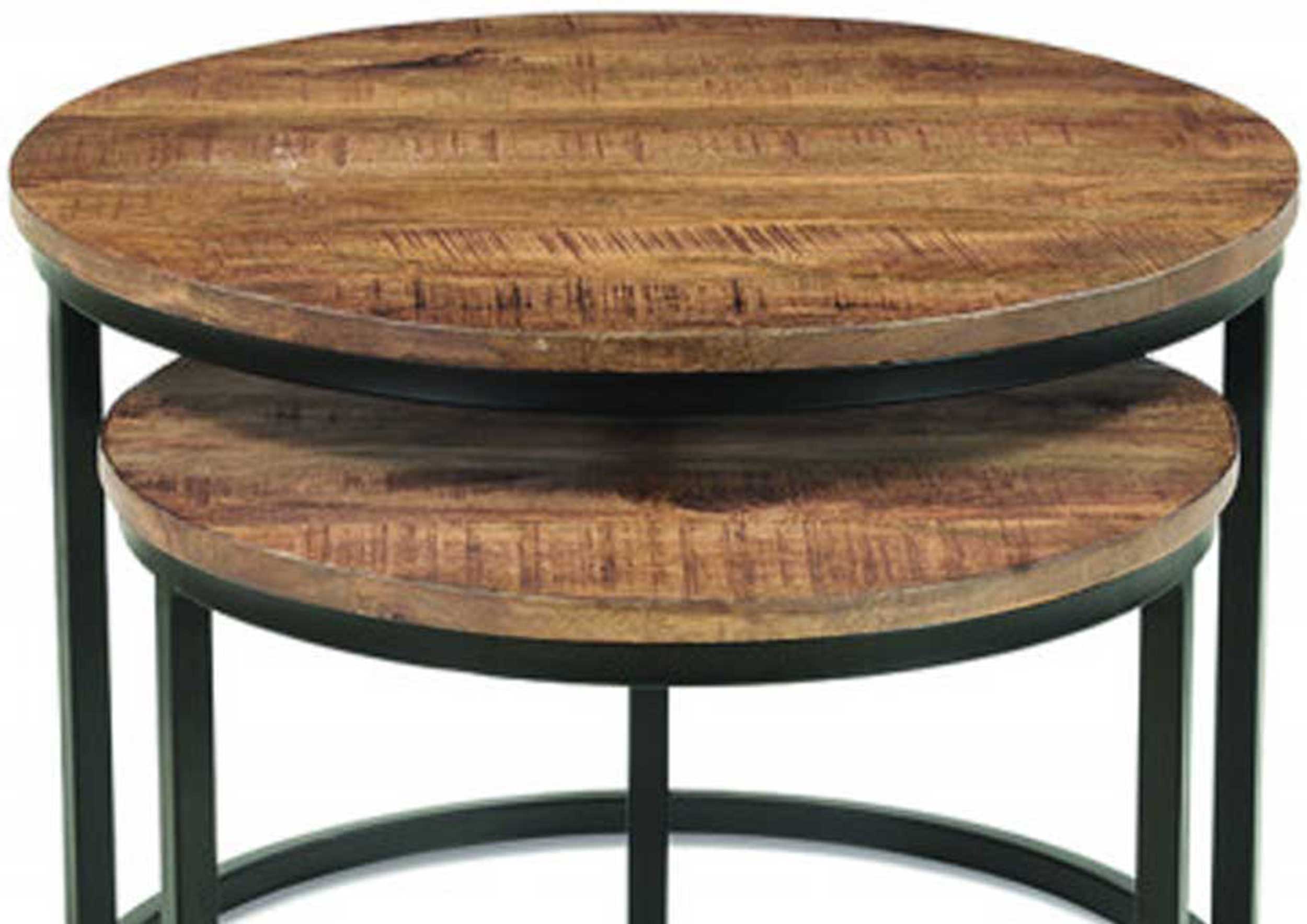 Ensemble de 2 tables basses Gaja-bois de mango - Image 7