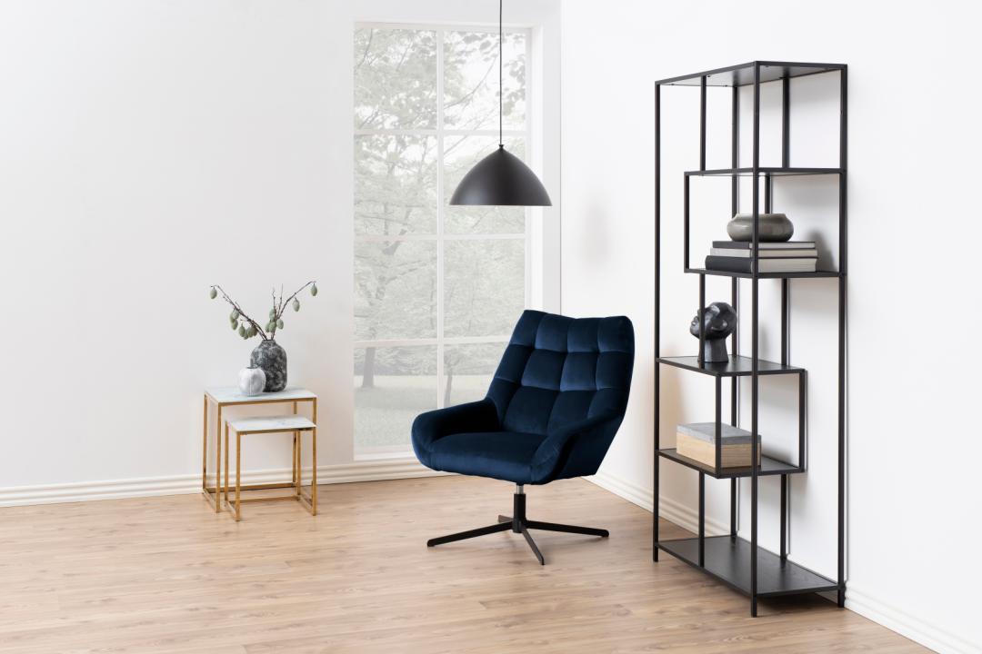 Ensemble de 2 tables d'appoint rondes Anika - marbre blanc/ doré - Image 6