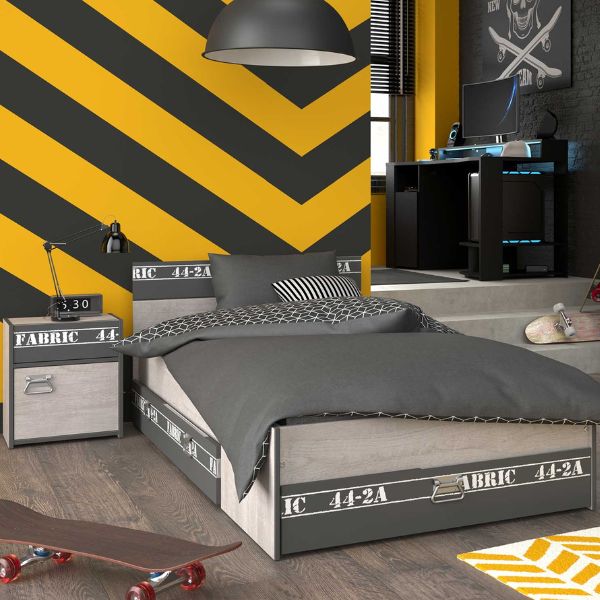 Ensemble de chambre d'enfant Fabric | Lit d'enfant, Ensemble de tiroirs, Table de chevet, Armoire