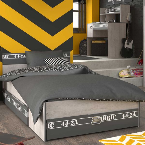 Ensemble de chambre d'enfant Fabric | Lit d'enfant, tiroirs de lit, bureau