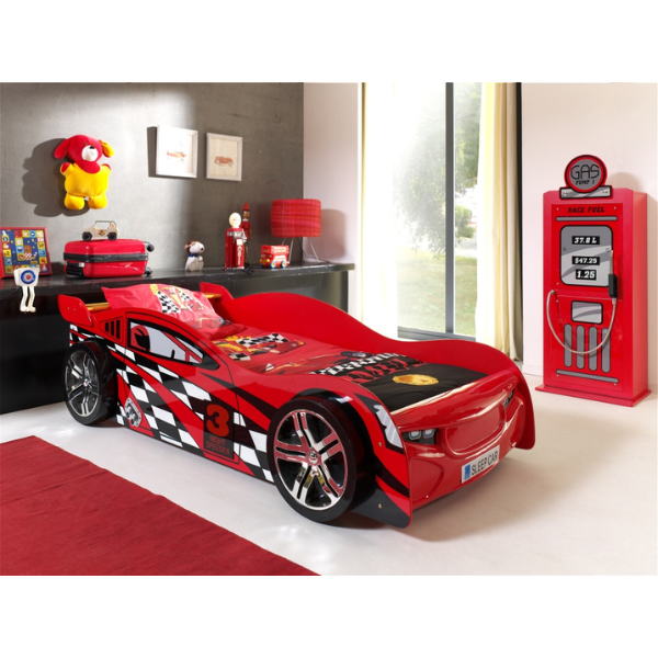 Ensemble de chambre d'enfant Night Speeder - Lit voiture et armoire - MDF/Rouge