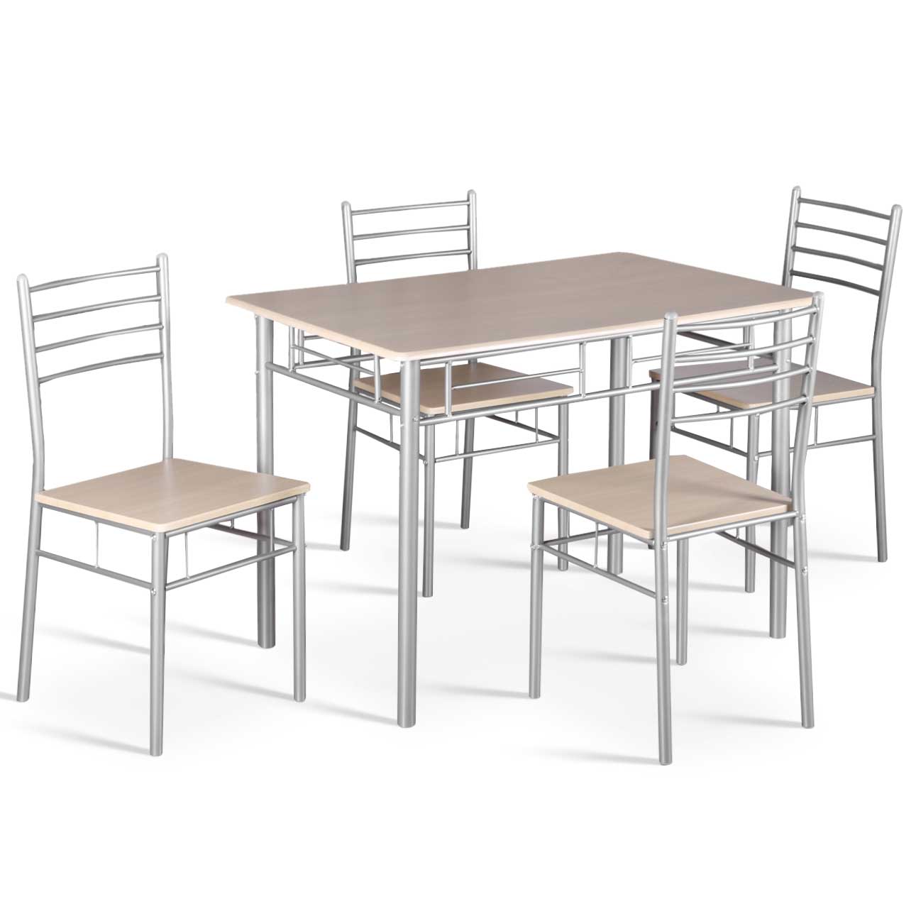 Ensemble repas Amelia avec 4 chaises - métal/ panneau de particules - Image 7