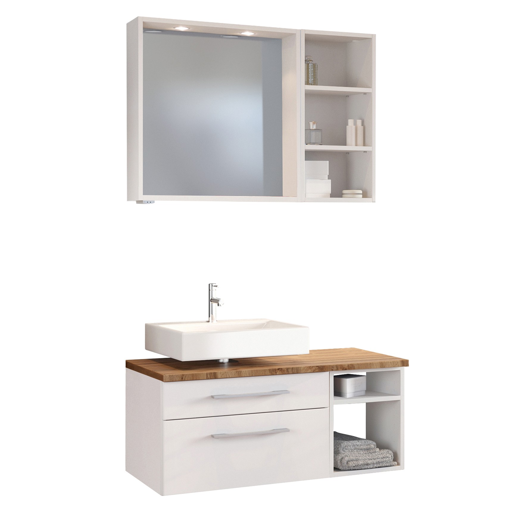 Ensemble salle de bains Dasa 1 gauche - blanc