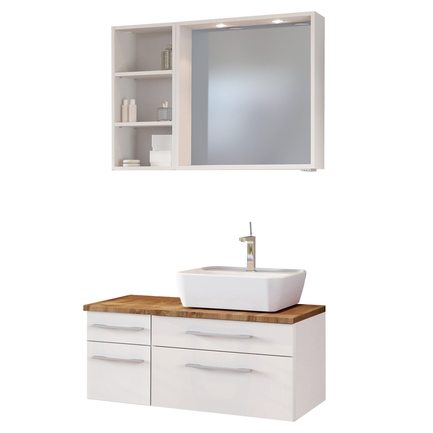 Ensemble salle de bains Dasa 11 droite - blanc