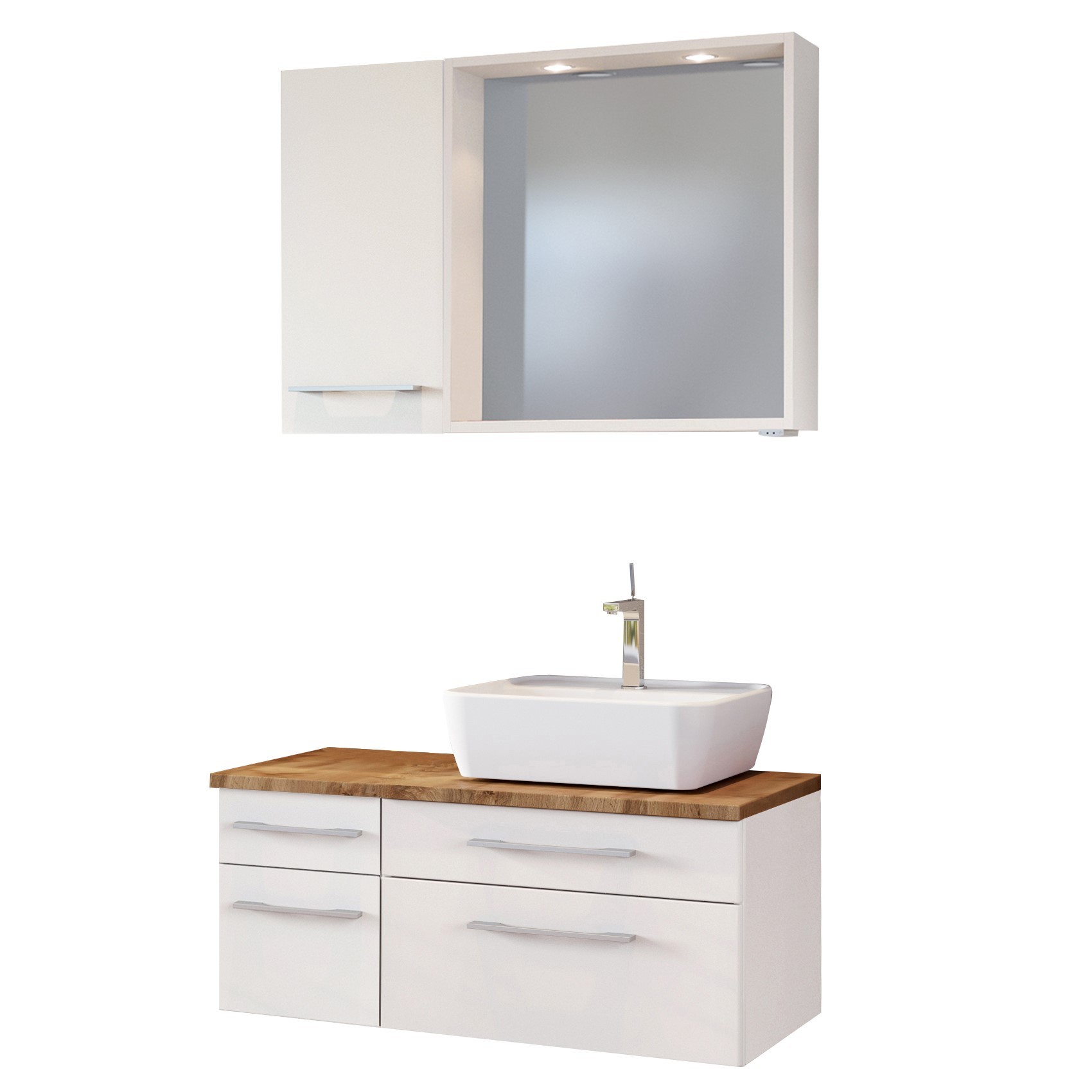 Ensemble salle de bains Dasa 12 droite - blanc