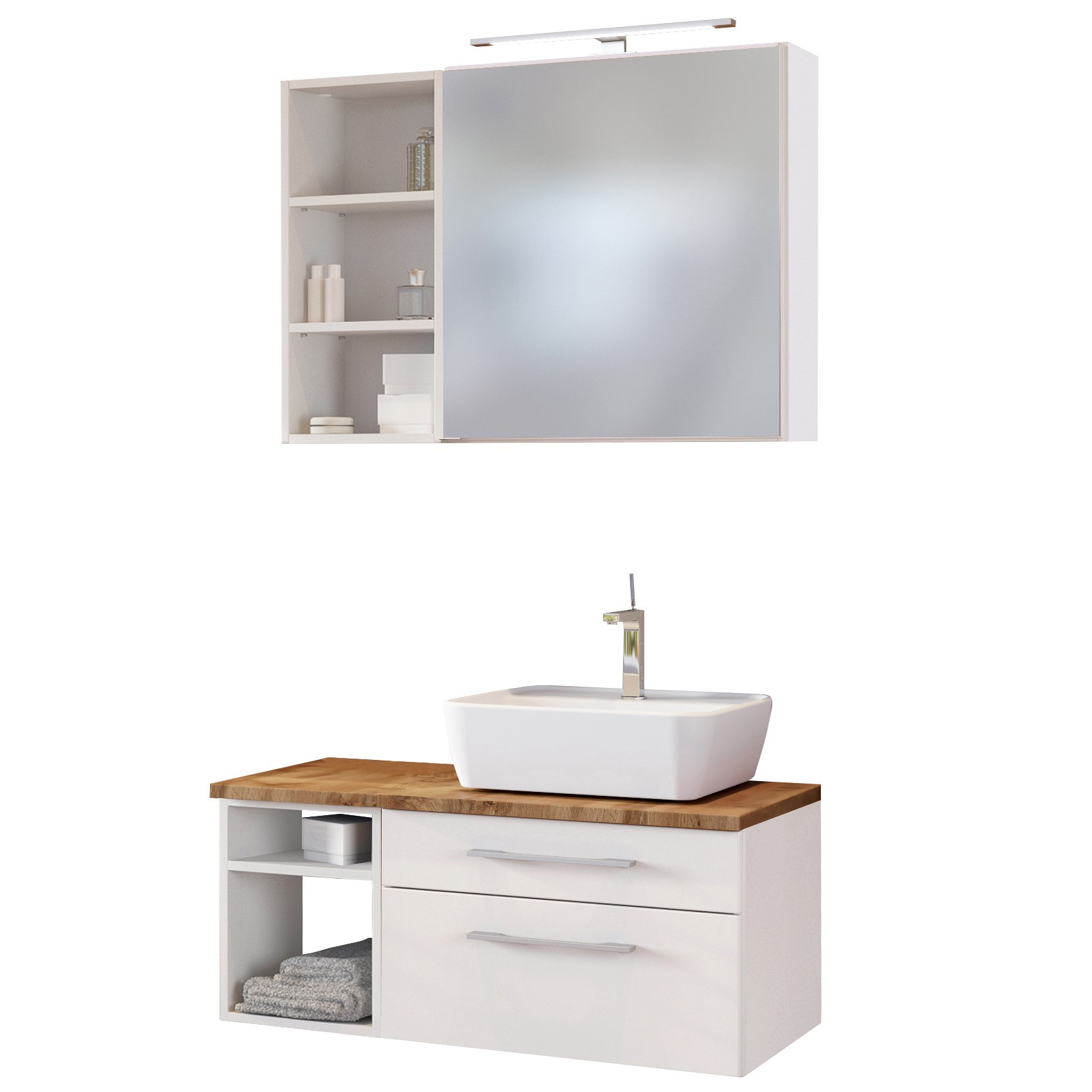 Ensemble salle de bains Dasa 13 droite - blanc