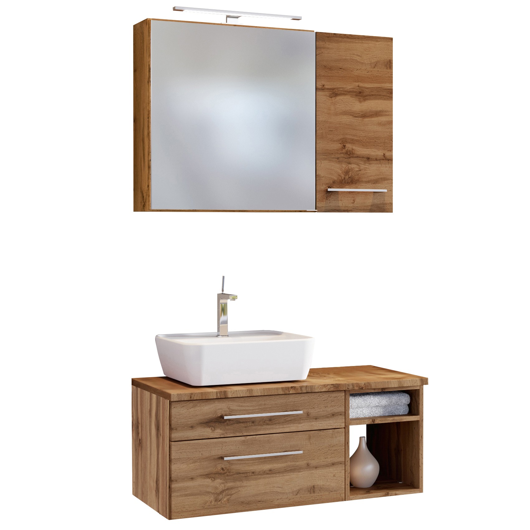 Ensemble salle de bains Dasa 14 droite - chêne wotan