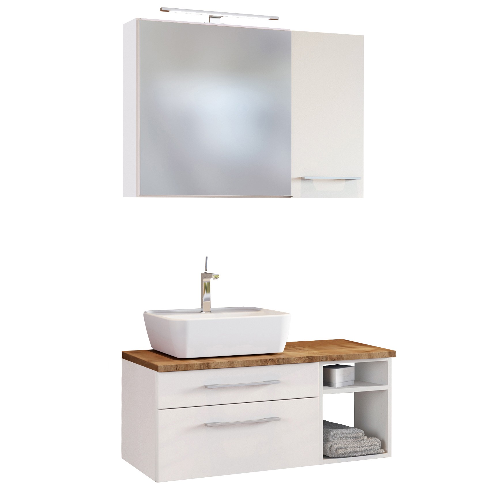 Ensemble salle de bains Dasa 14 gauche - blanc