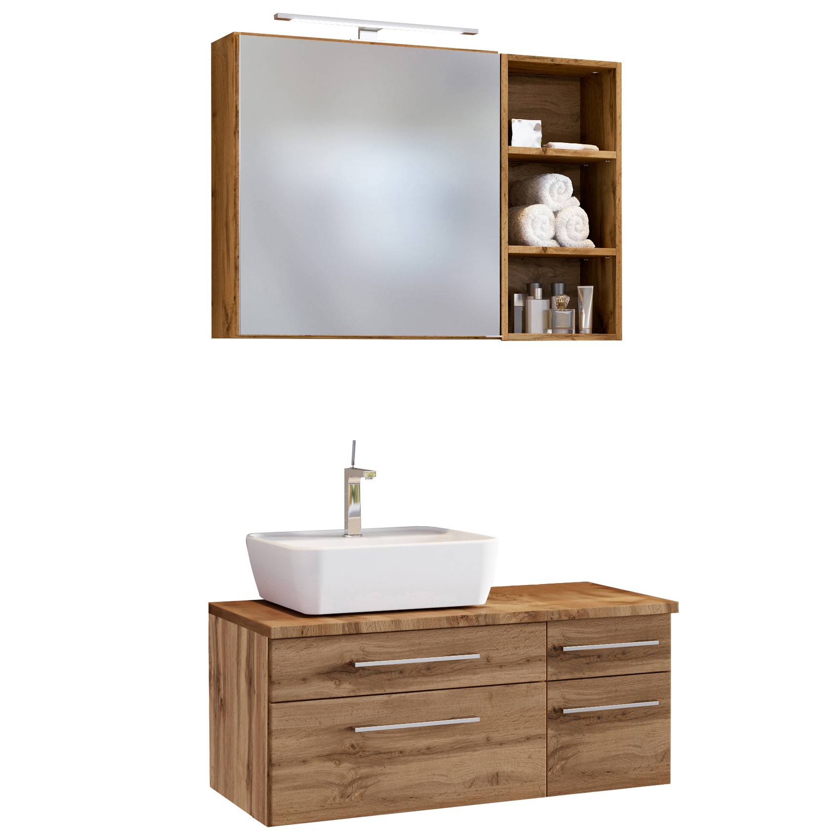 Ensemble salle de bains Dasa 15 gauche - chêne wotan