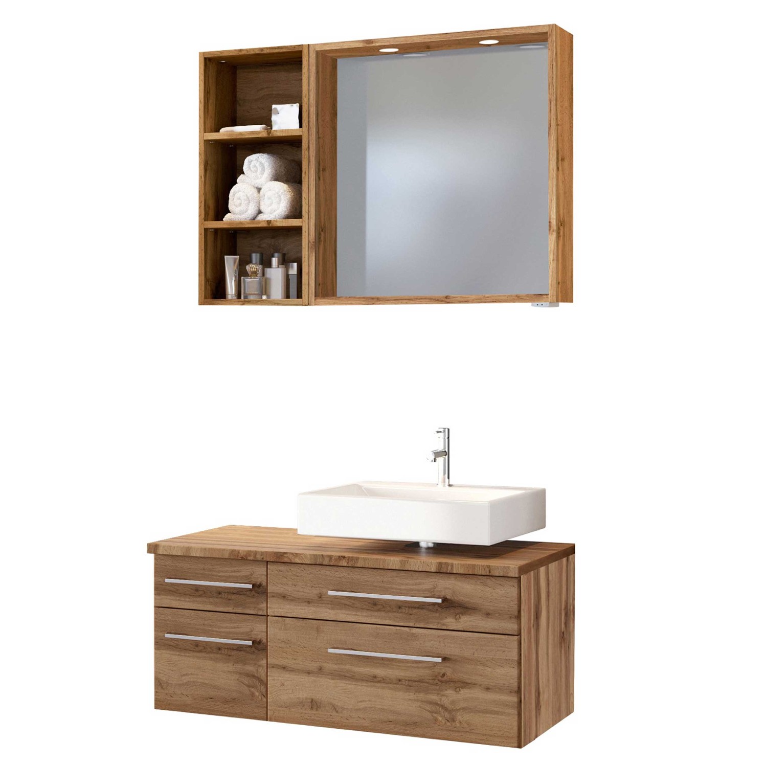 Ensemble salle de bains Dasa 3 droite - chêne wotan