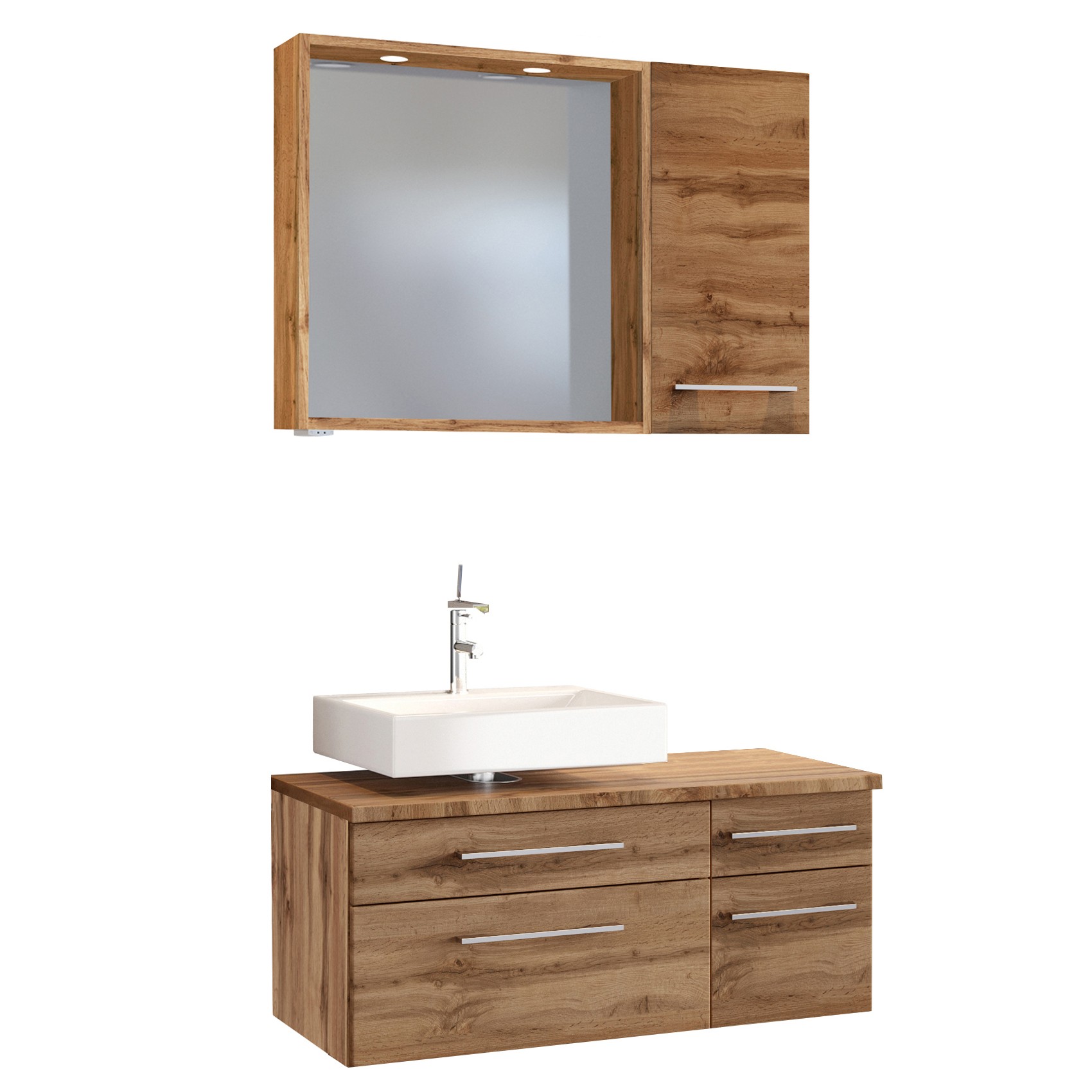 Ensemble salle de bains Dasa 4 gauche - chêne wotan