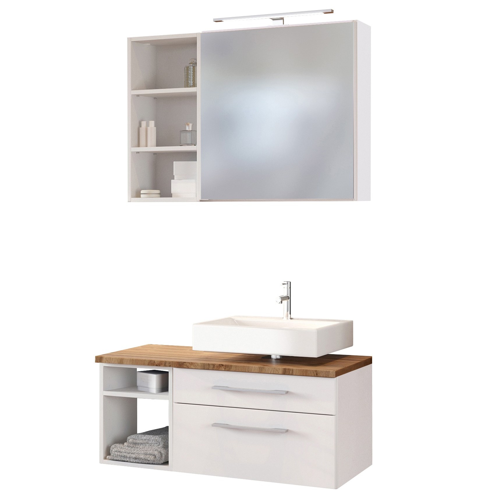 Ensemble salle de bains Dasa 5 droite - blanc