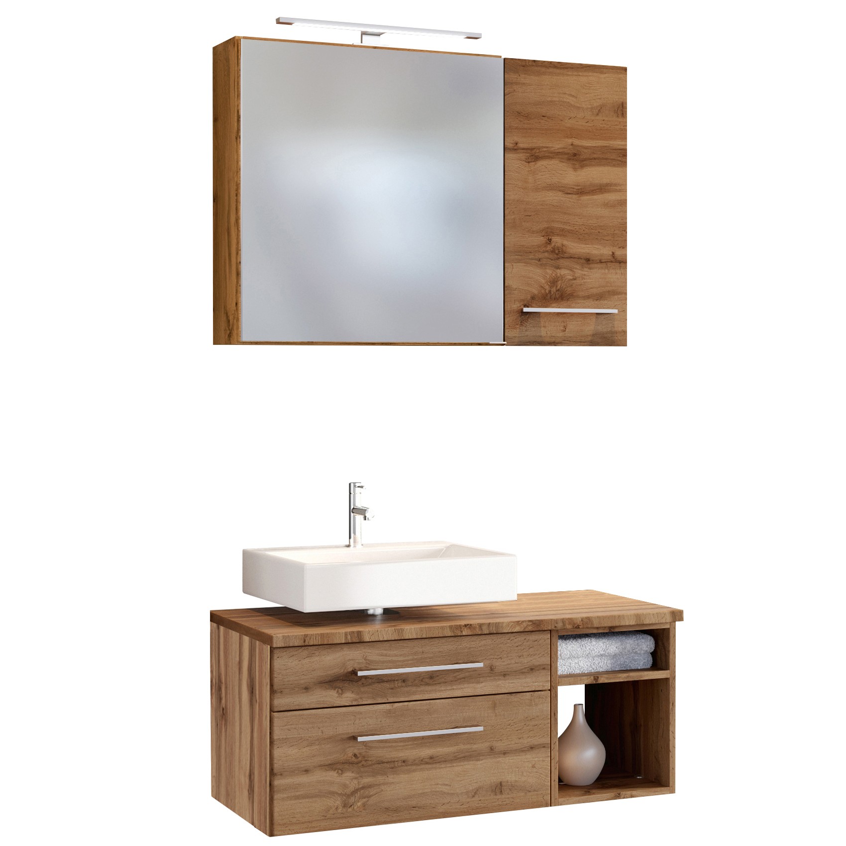 Ensemble salle de bains Dasa 6 gauche - chêne wotan