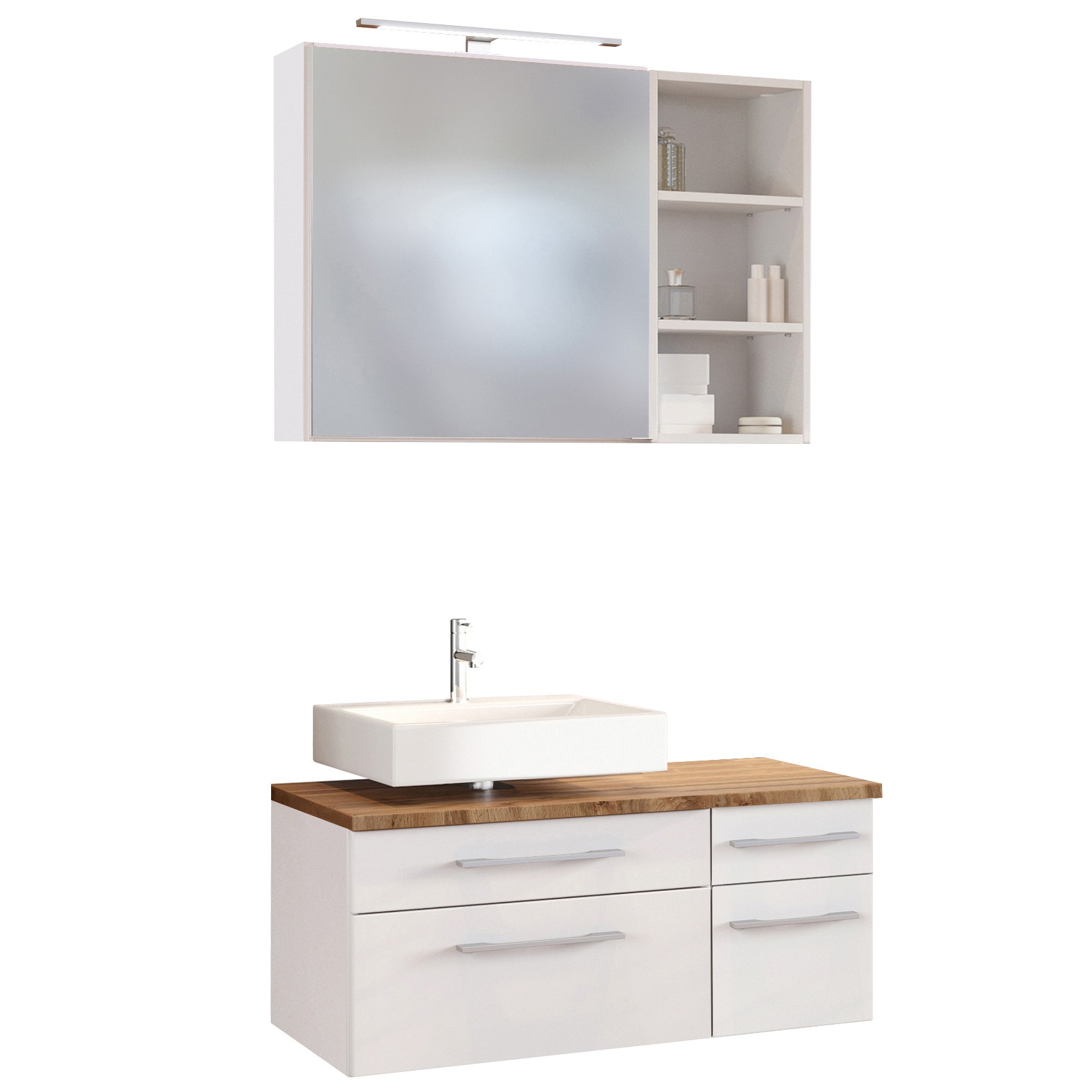 Ensemble salle de bains Dasa 7 gauche - blanc