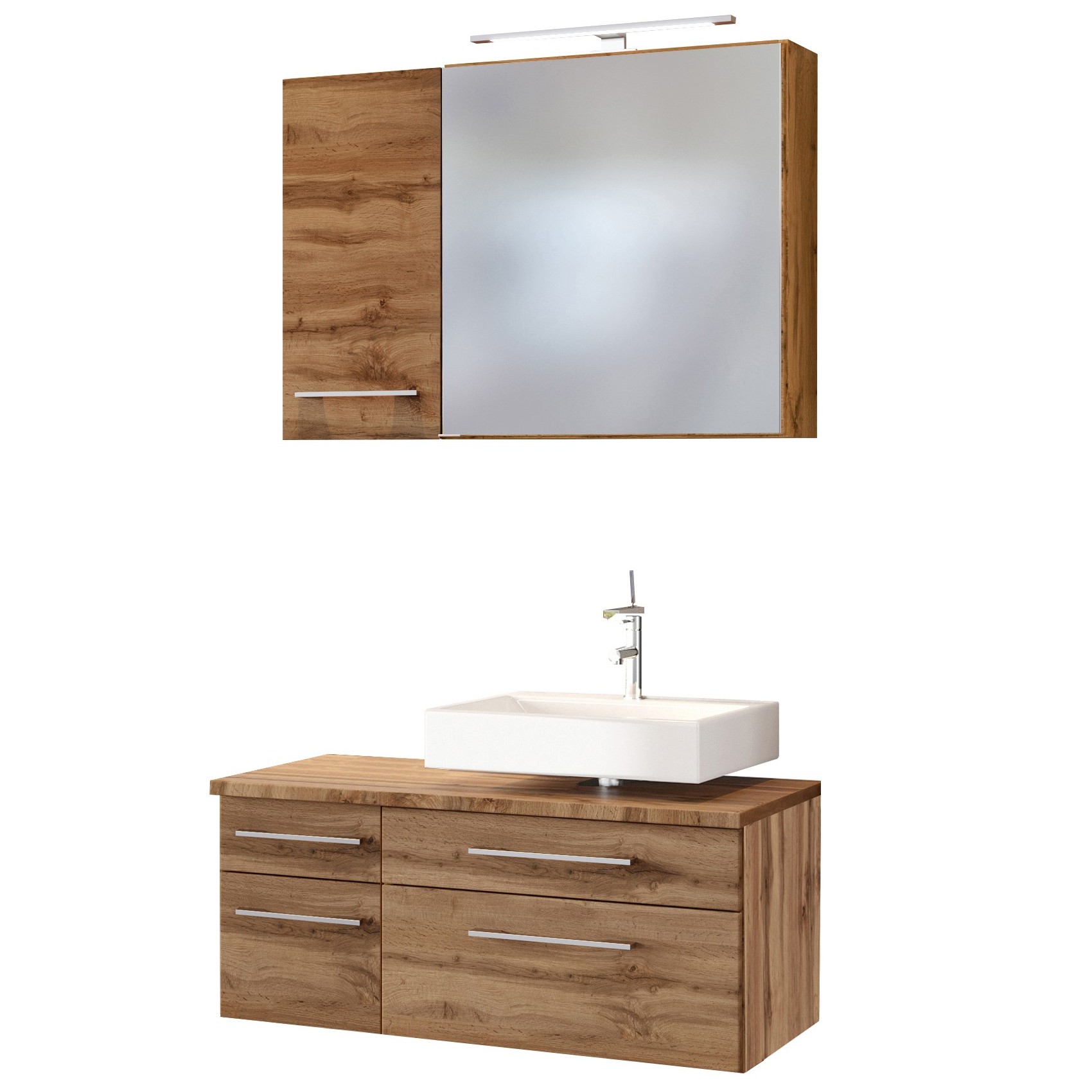 Ensemble salle de bains Dasa 8 droite - chêne wotan