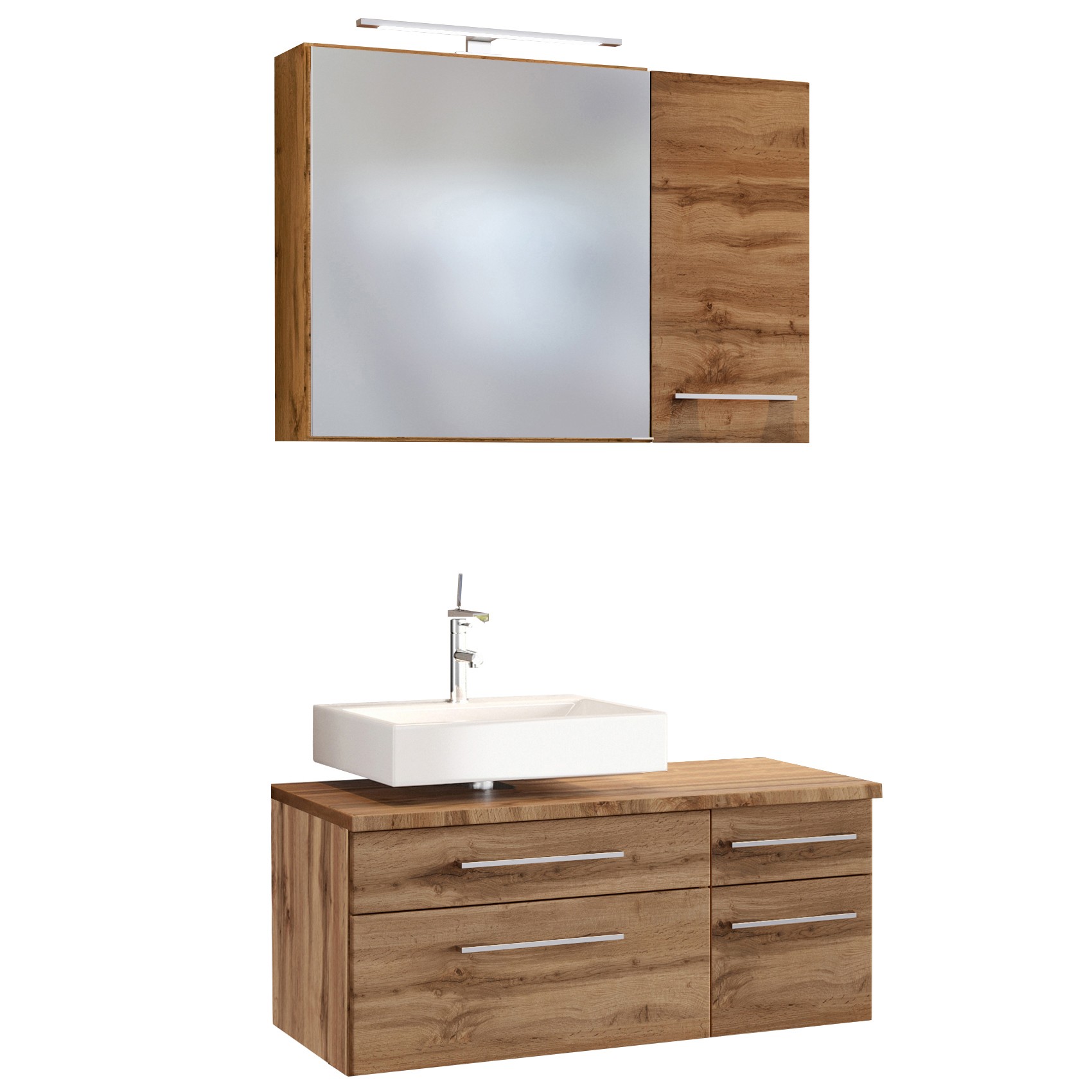 Ensemble salle de bains Dasa 8 gauche - chêne wotan