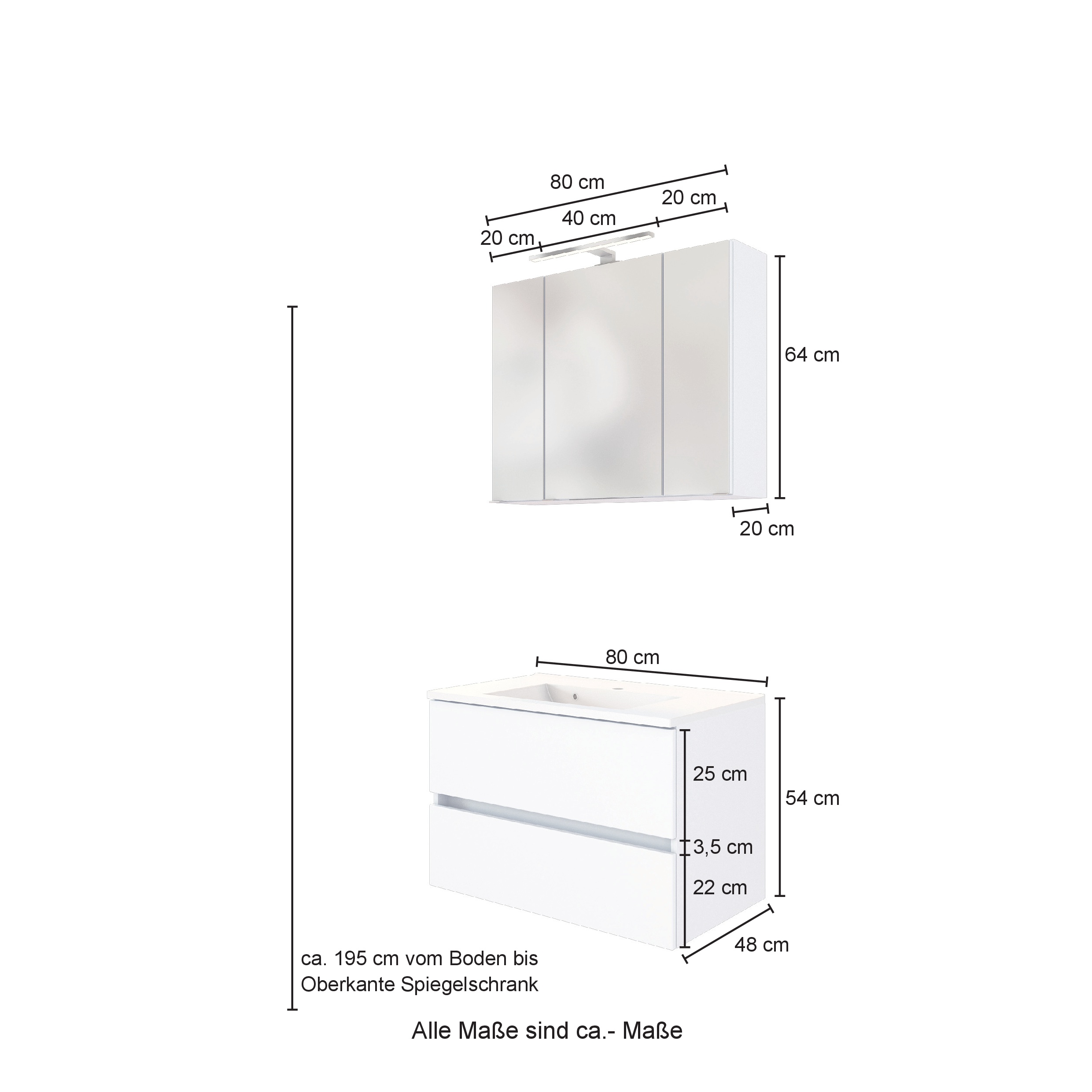 Ensemble salle de bains Helina 1 2 pièces - chêne/blanc - Image 5