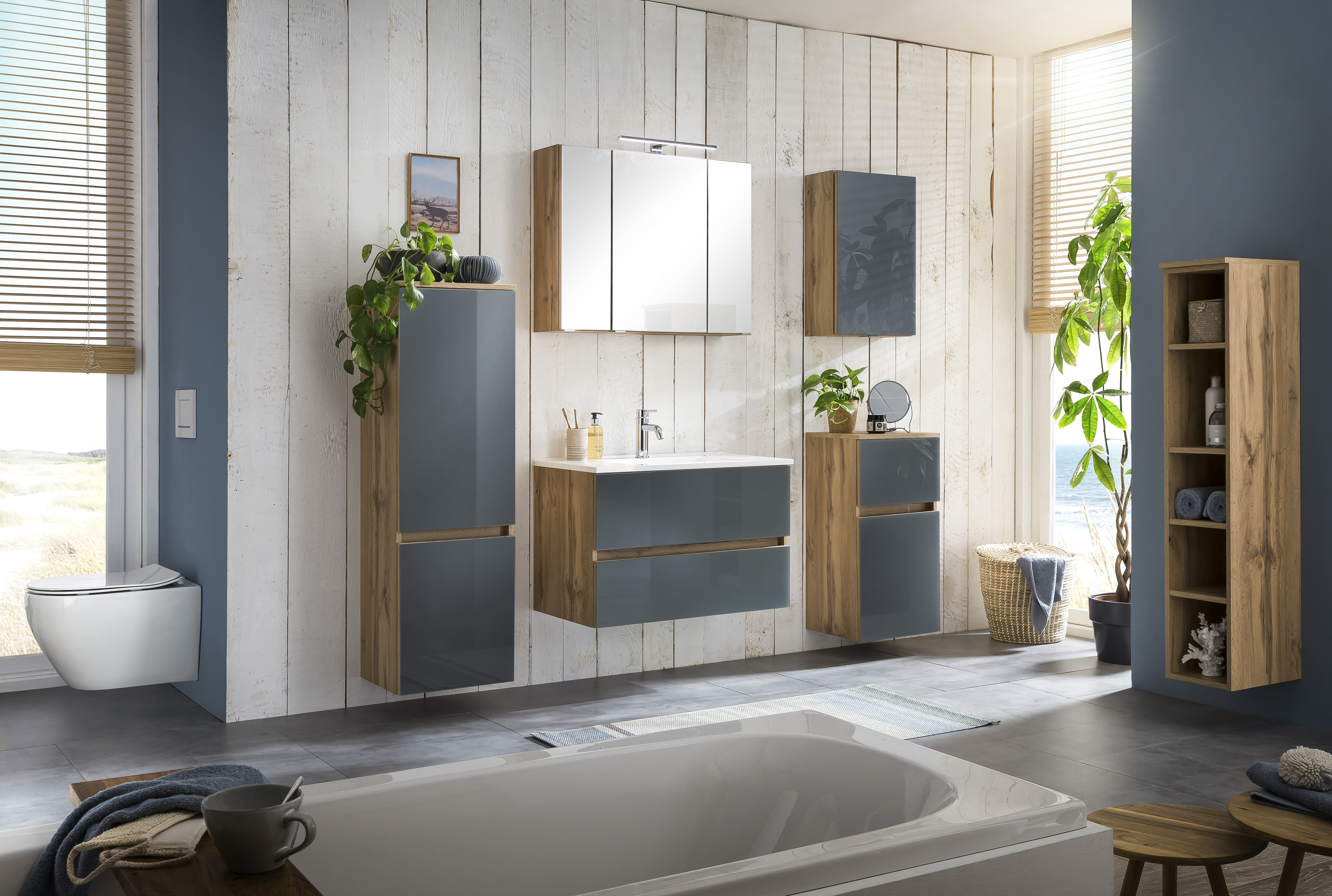 Ensemble salle de bains Helina 1 2 pièces - chêne/gris - Image 8