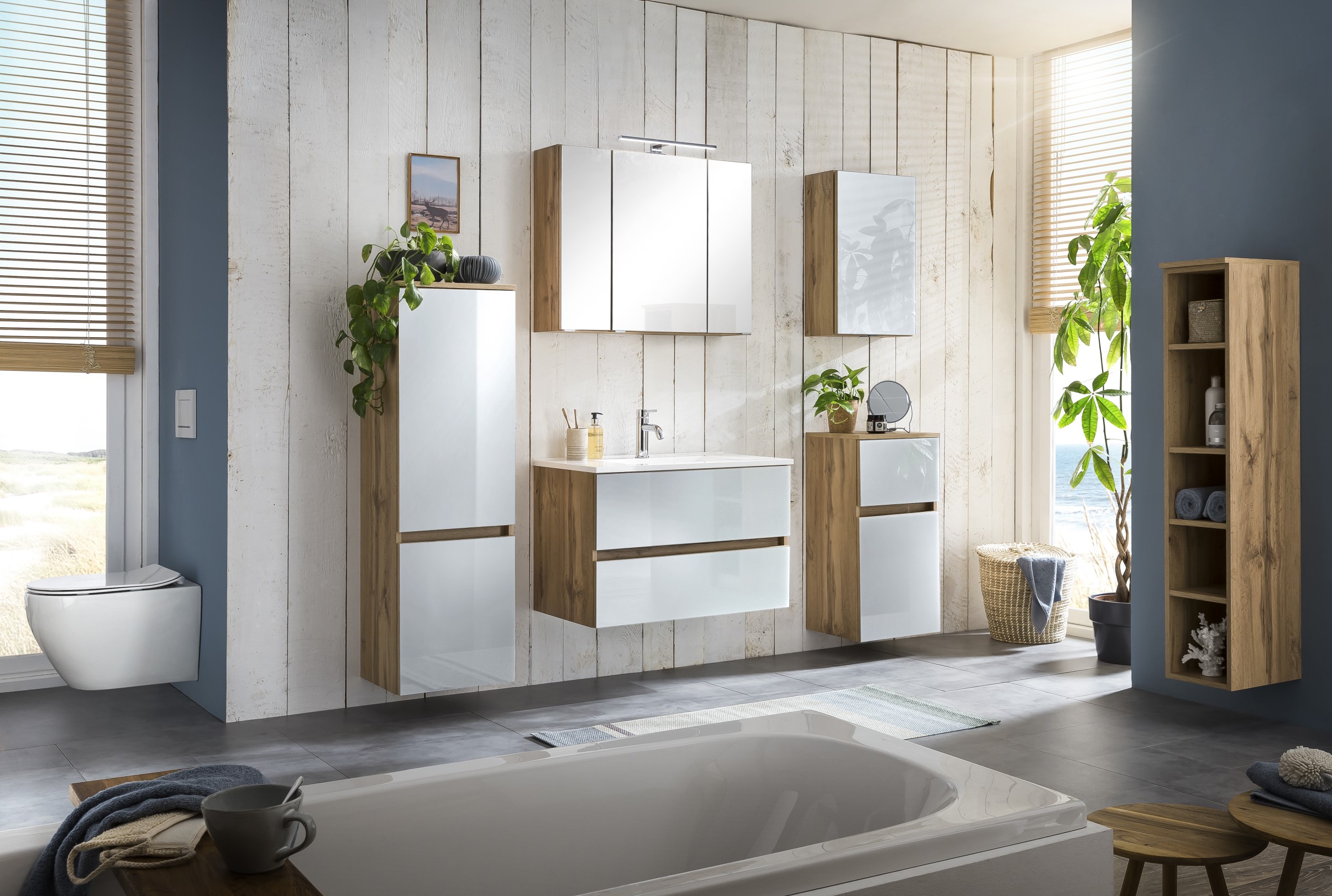 Ensemble salle de bains Helina 2 3 pièces - chêne/blanc - Image 2