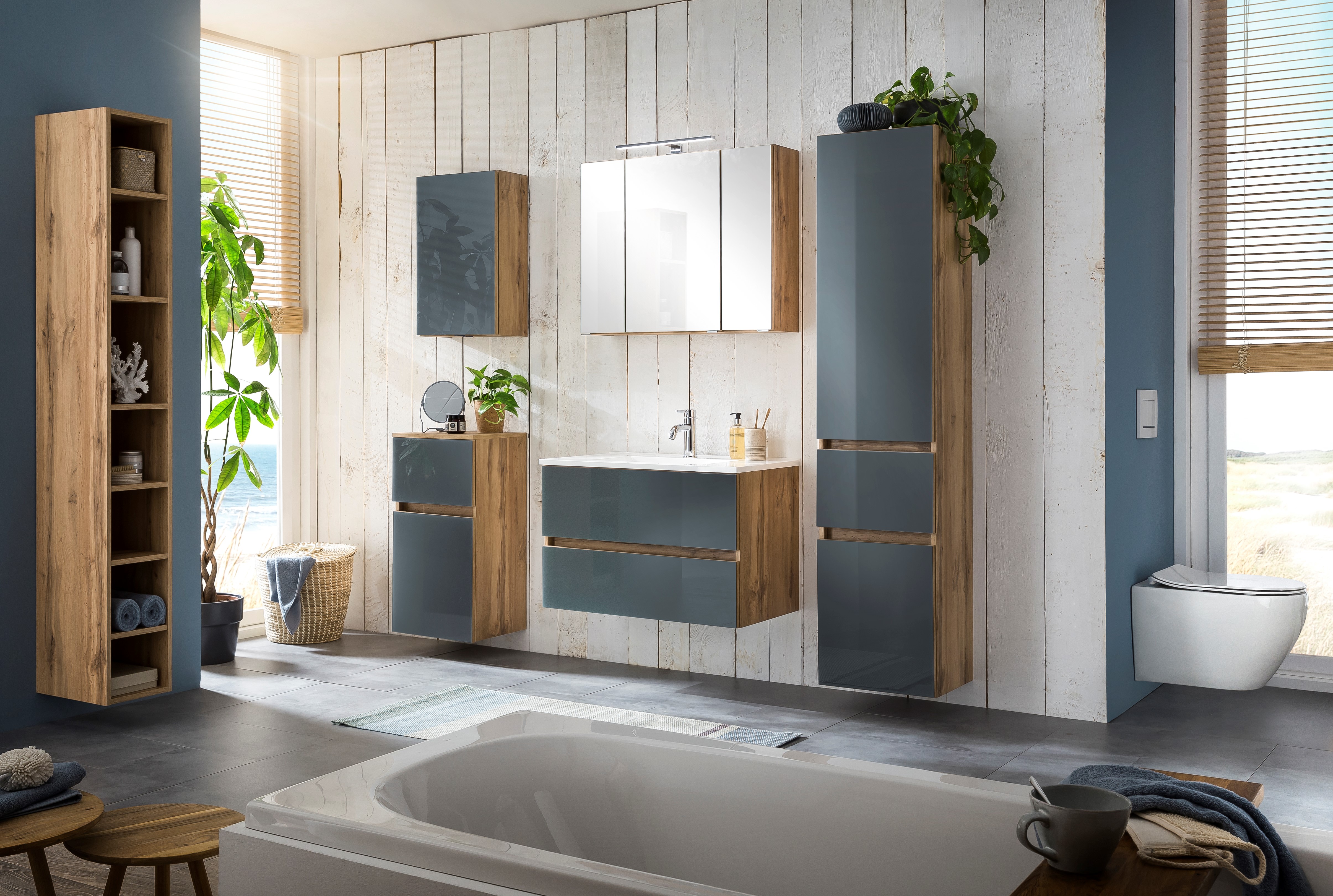 Ensemble salle de bains Helina 5 5 pièces - chêne/gris - Image 2